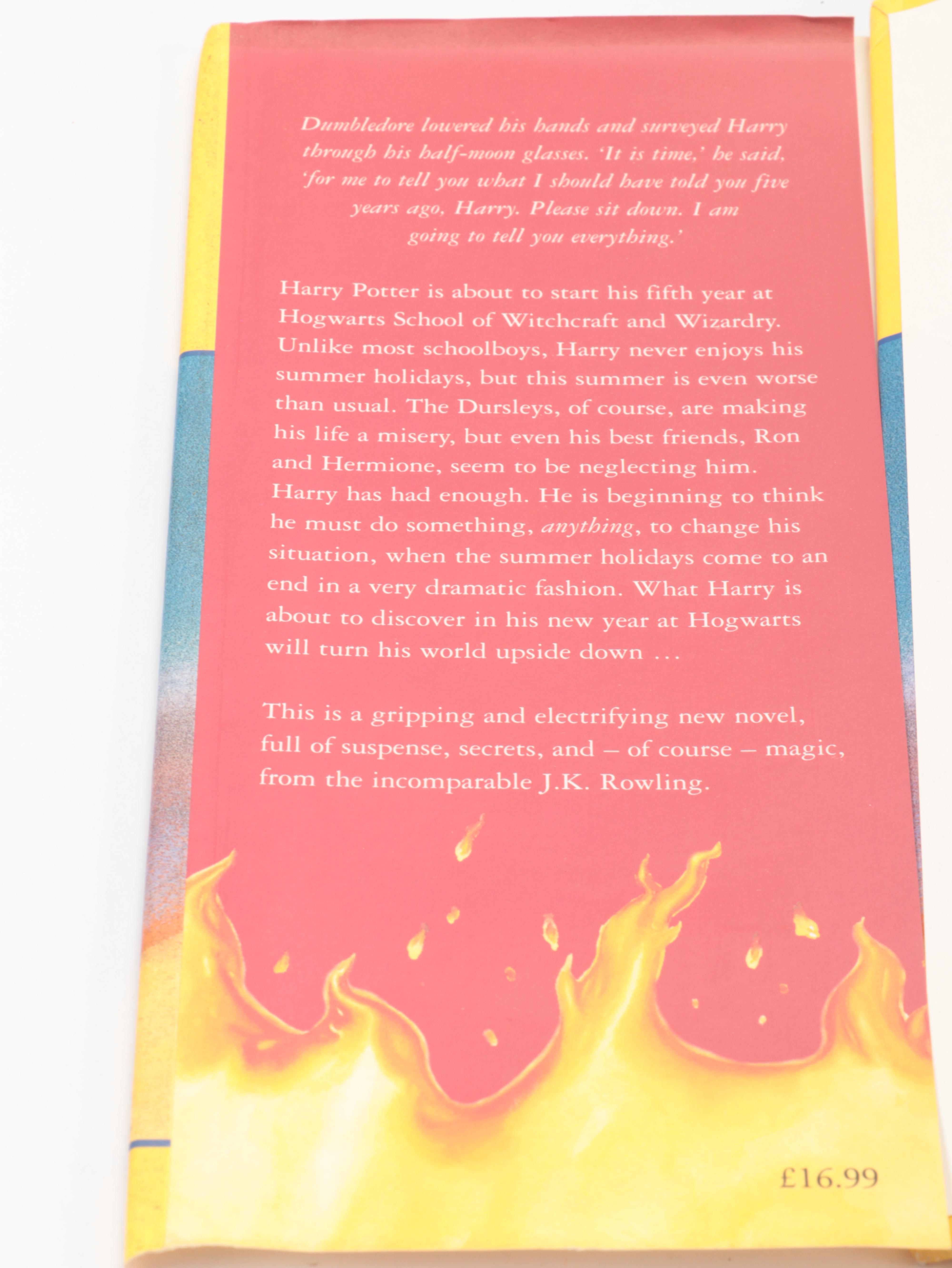 First UK Edition "Harry Potter and the Order of the Phoenix" by J. K. Rowling