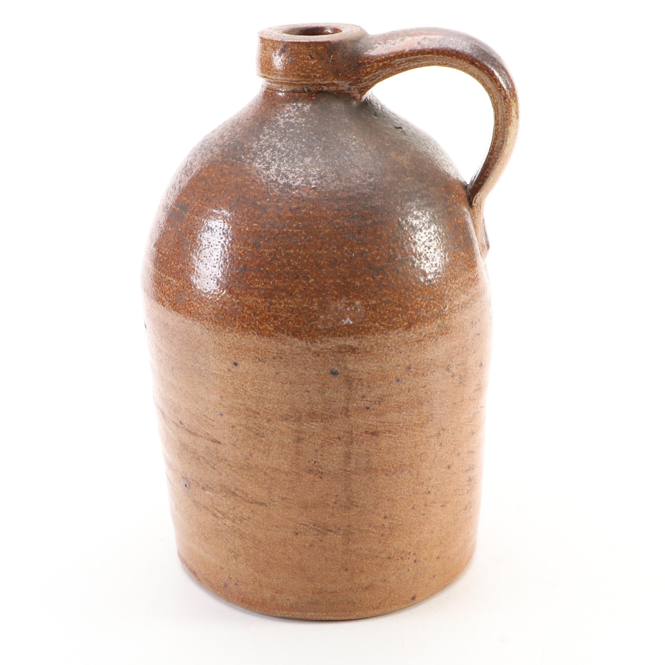 Brown Salt Glazed Stoneware Jug