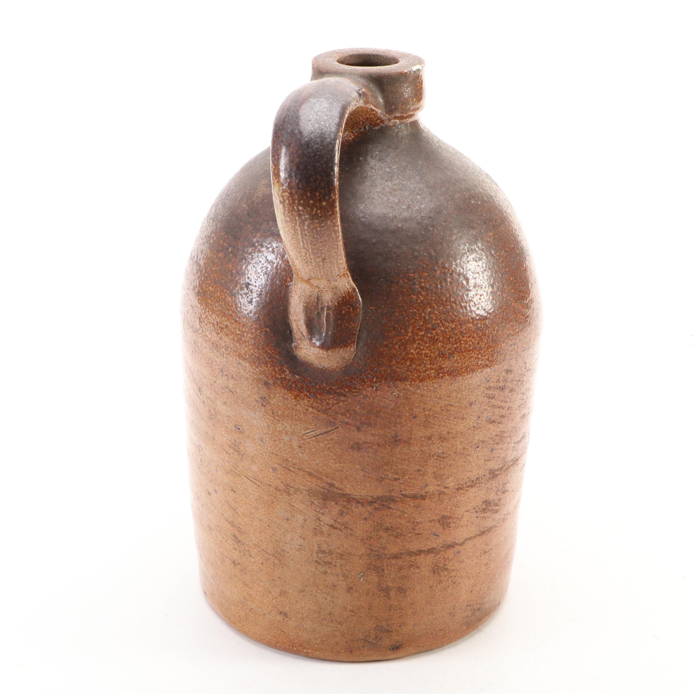 Brown Salt Glazed Stoneware Jug
