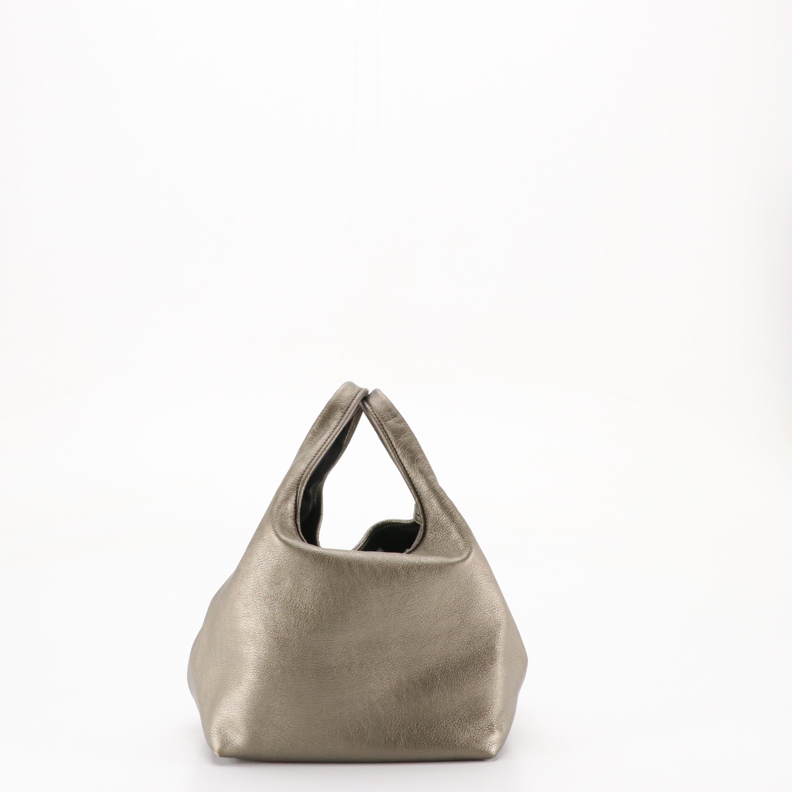 Loewe Metallic Leather Calle Padlock Tote