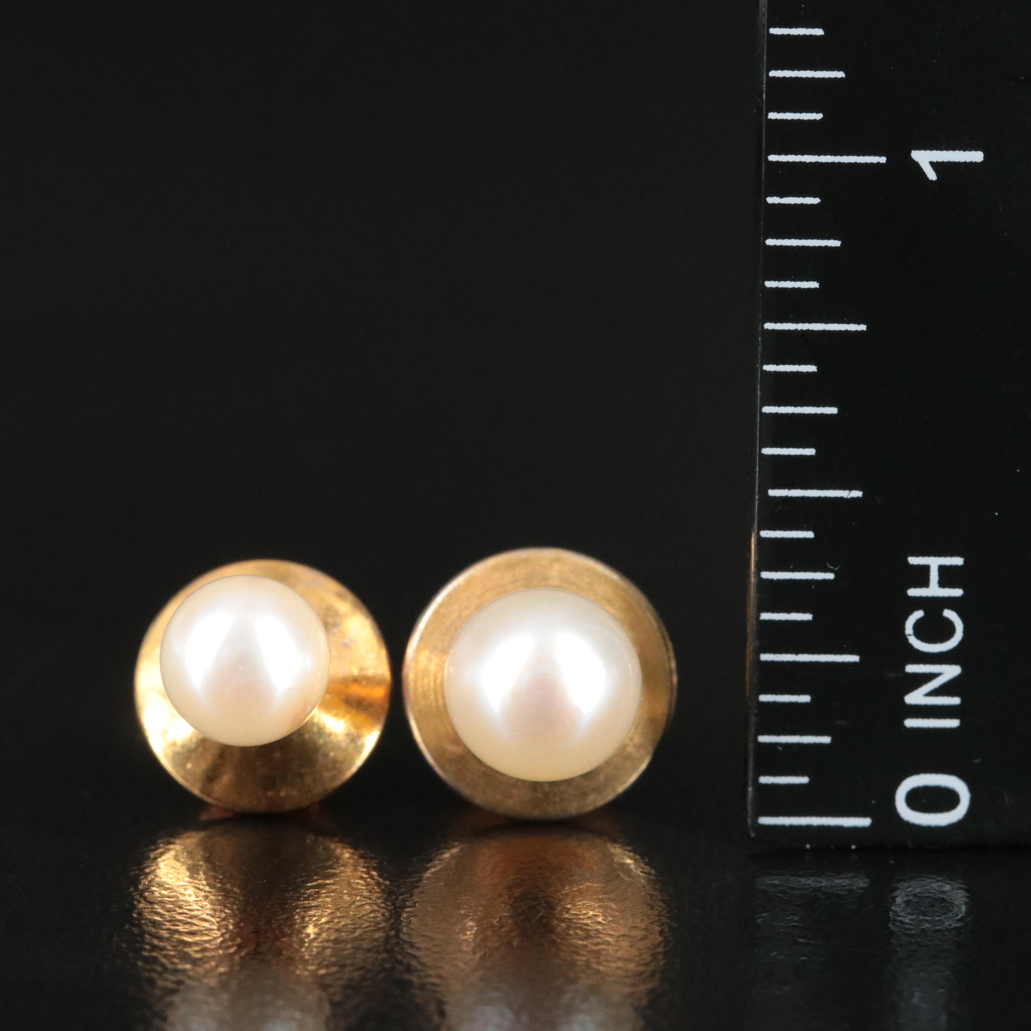 14K Pearl Tie Tacks