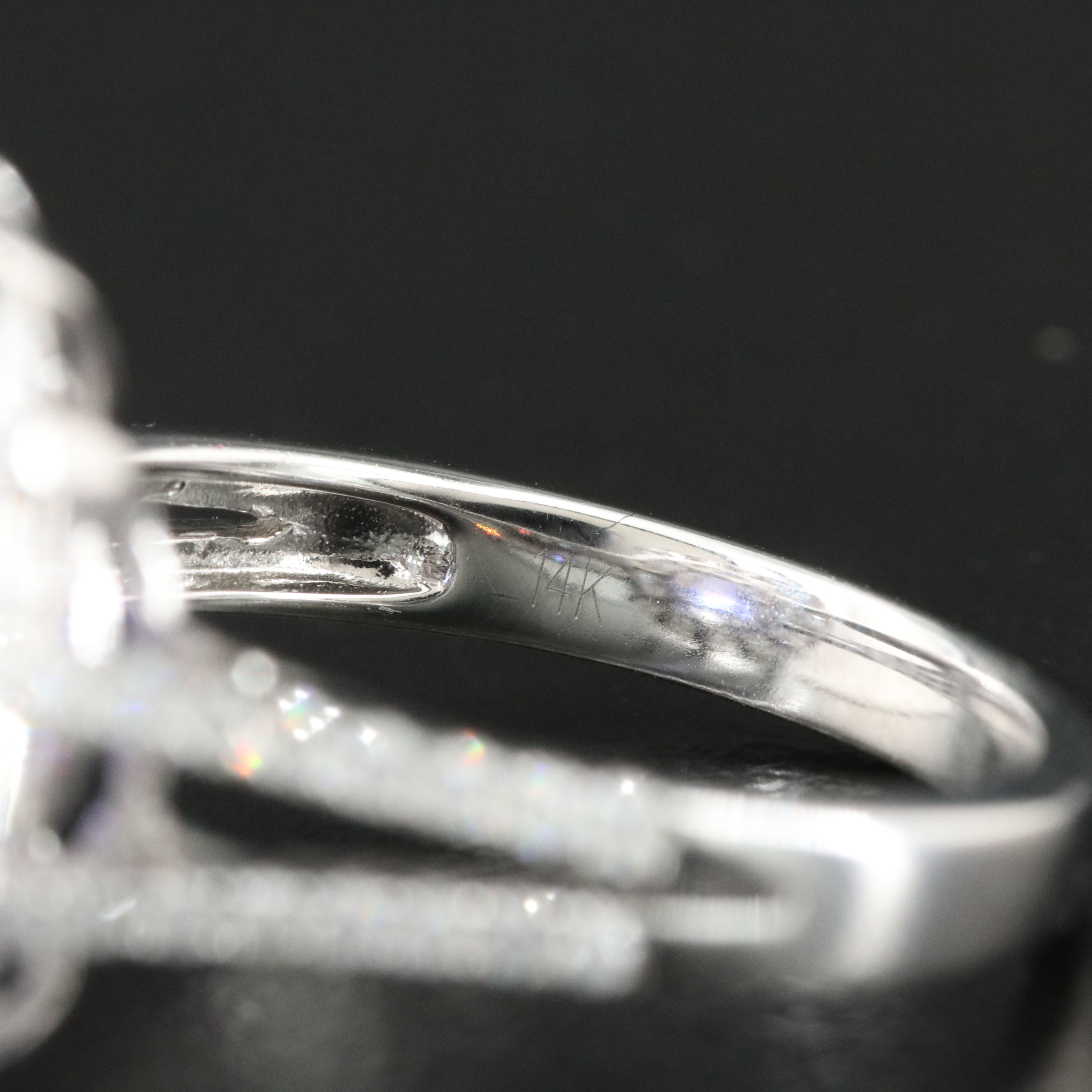 14K 3.45 CT Tanzanite and Diamond Ring with GIA Report