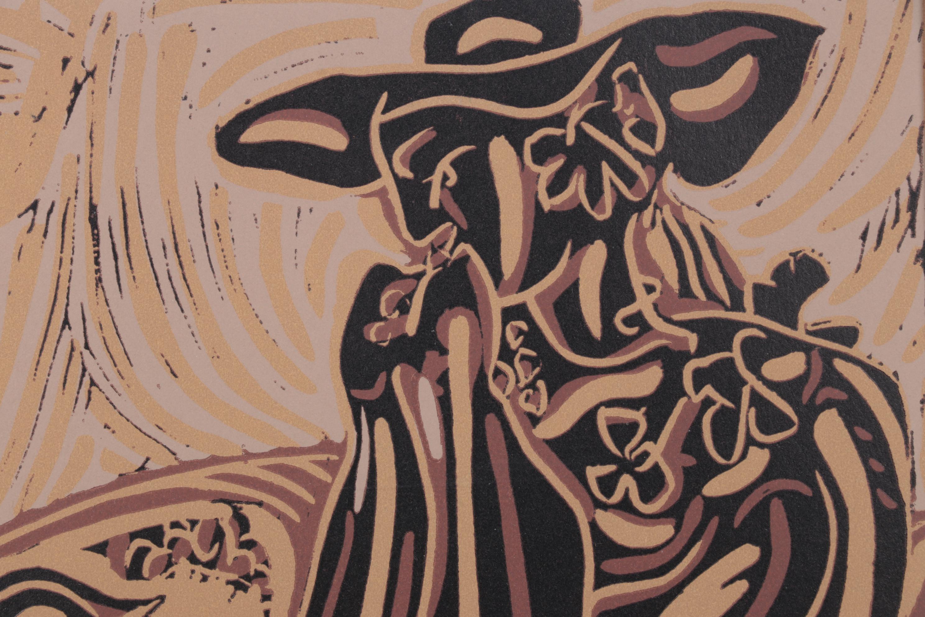 Pablo Picasso Linocut "Les Vendangeurs," 1962