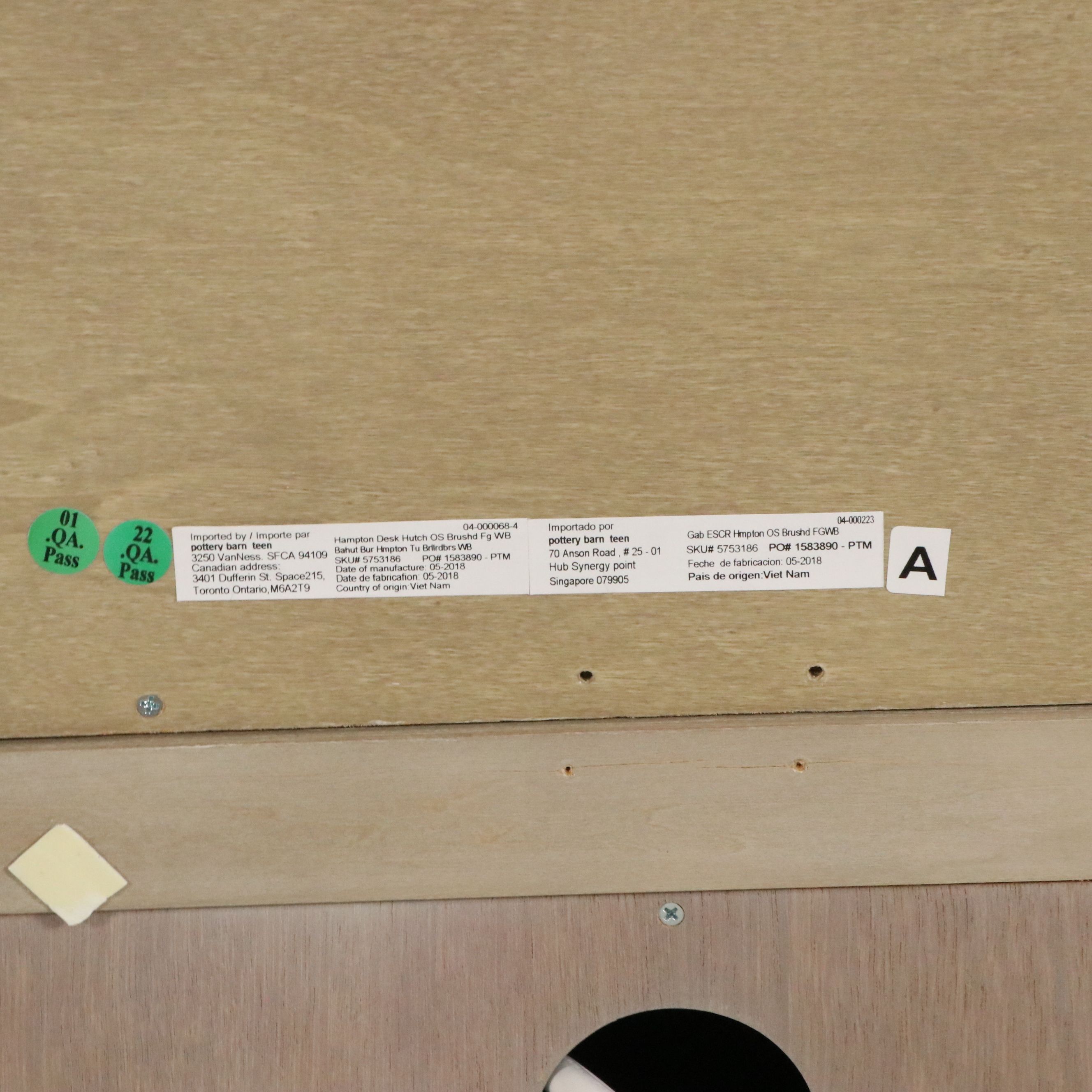 Pottery Barn Teen "Hampton" Desk with Hutch and Pink Computer Chair