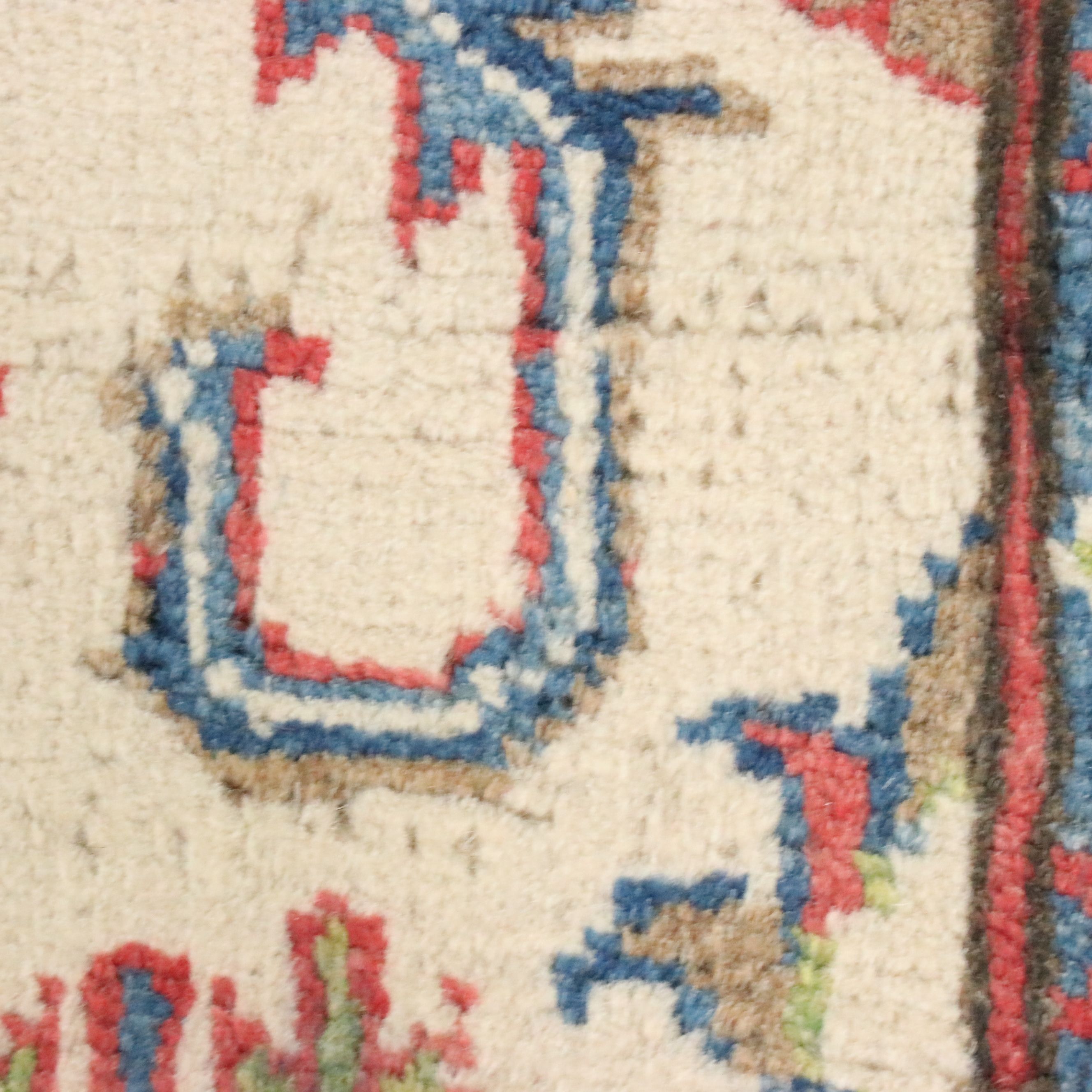 4'1 x 6' Hand-Knotted Pakistani Kazak Area Rug