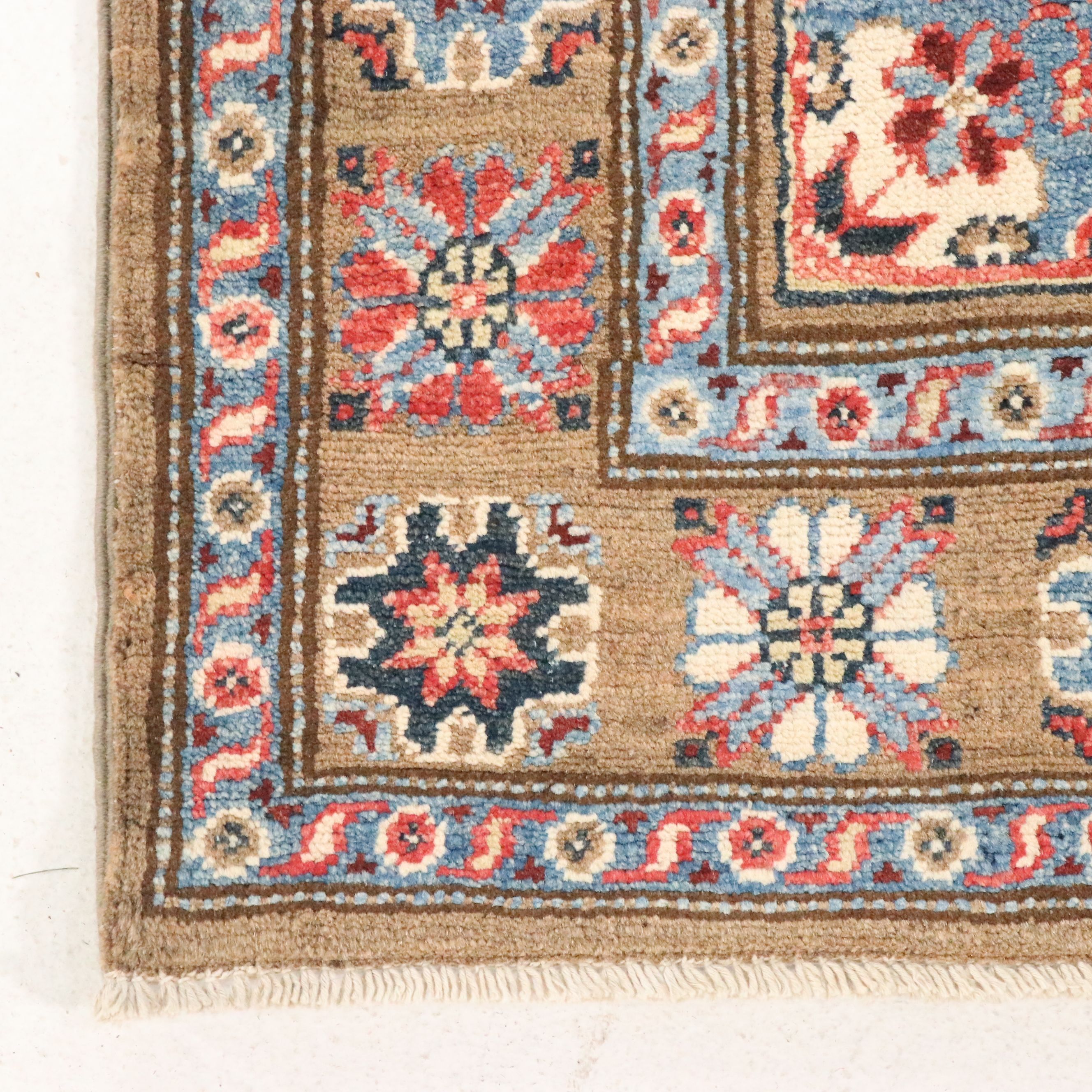 4' x 5'9 Hand-Knotted Pakistani Kazak Area Rug