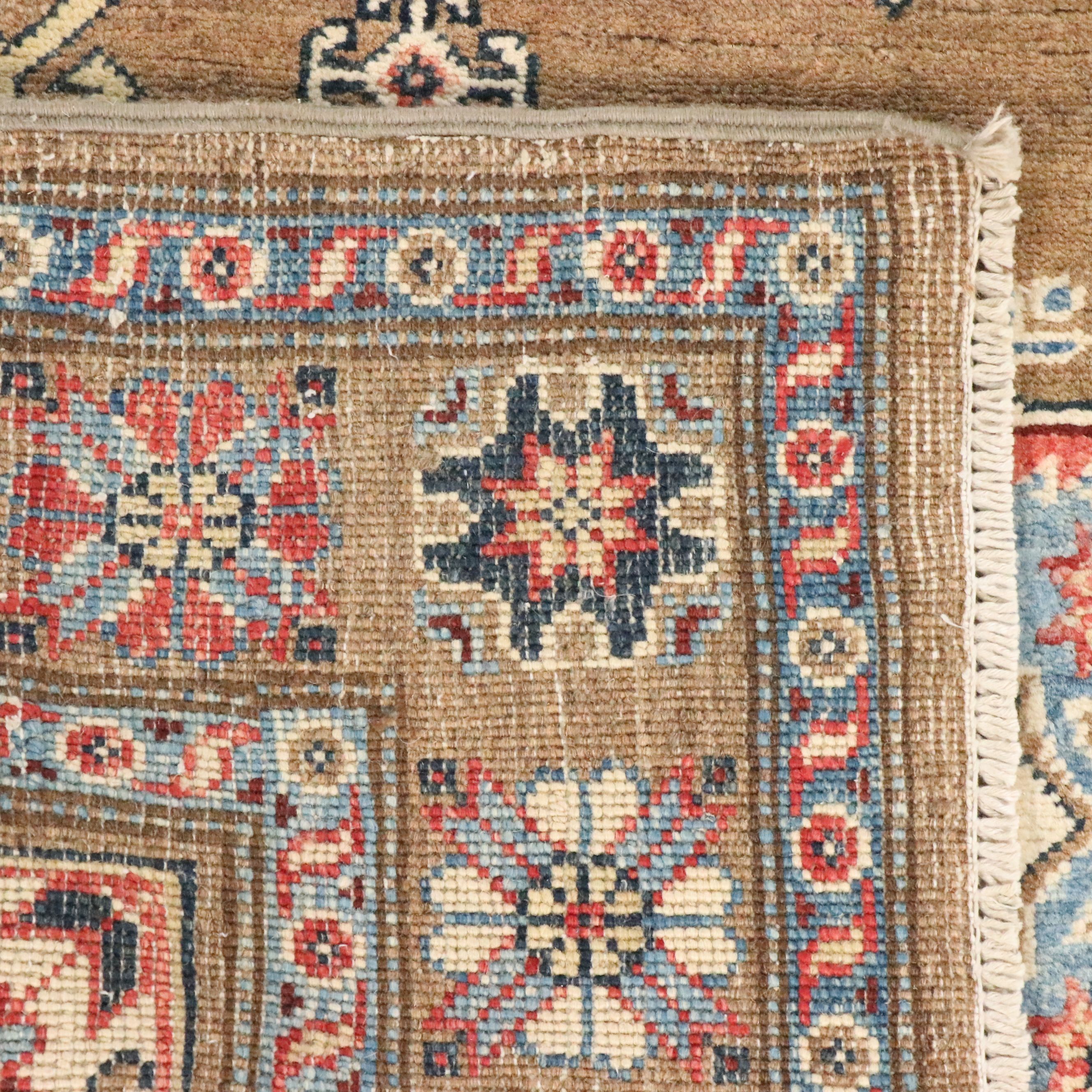 4' x 5'9 Hand-Knotted Pakistani Kazak Area Rug