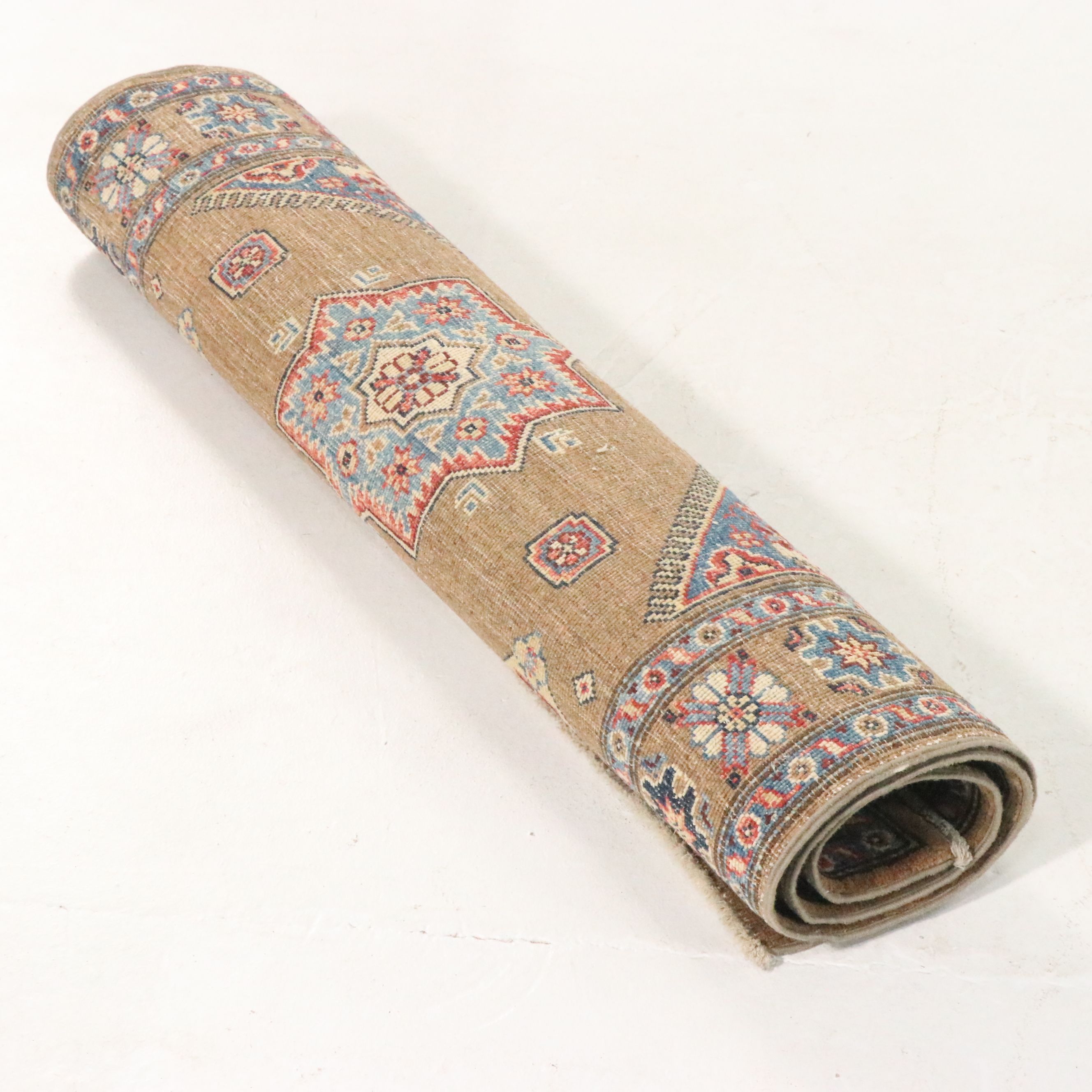 4' x 5'9 Hand-Knotted Pakistani Kazak Area Rug