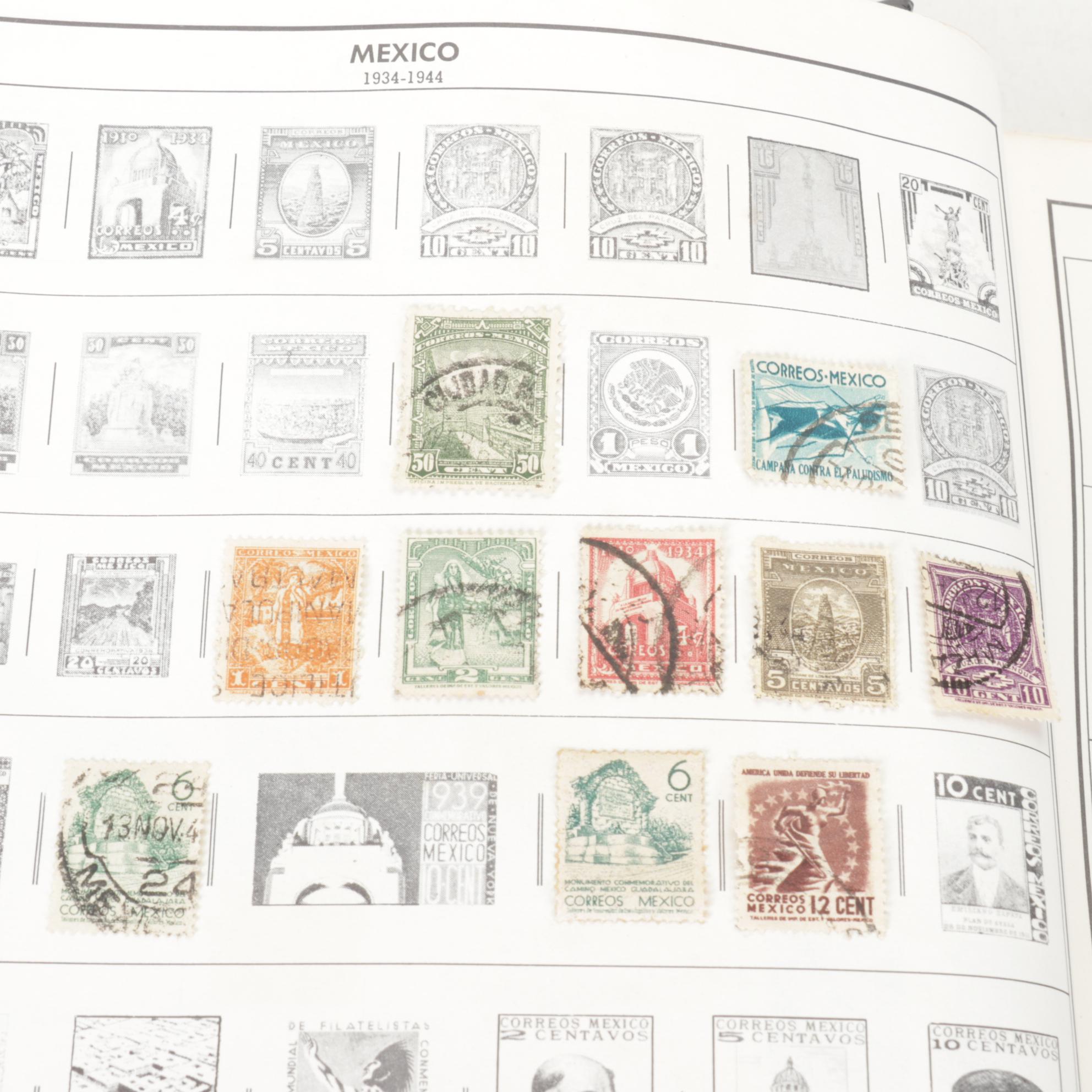 Harris Standard World Stamp Album with Stamps