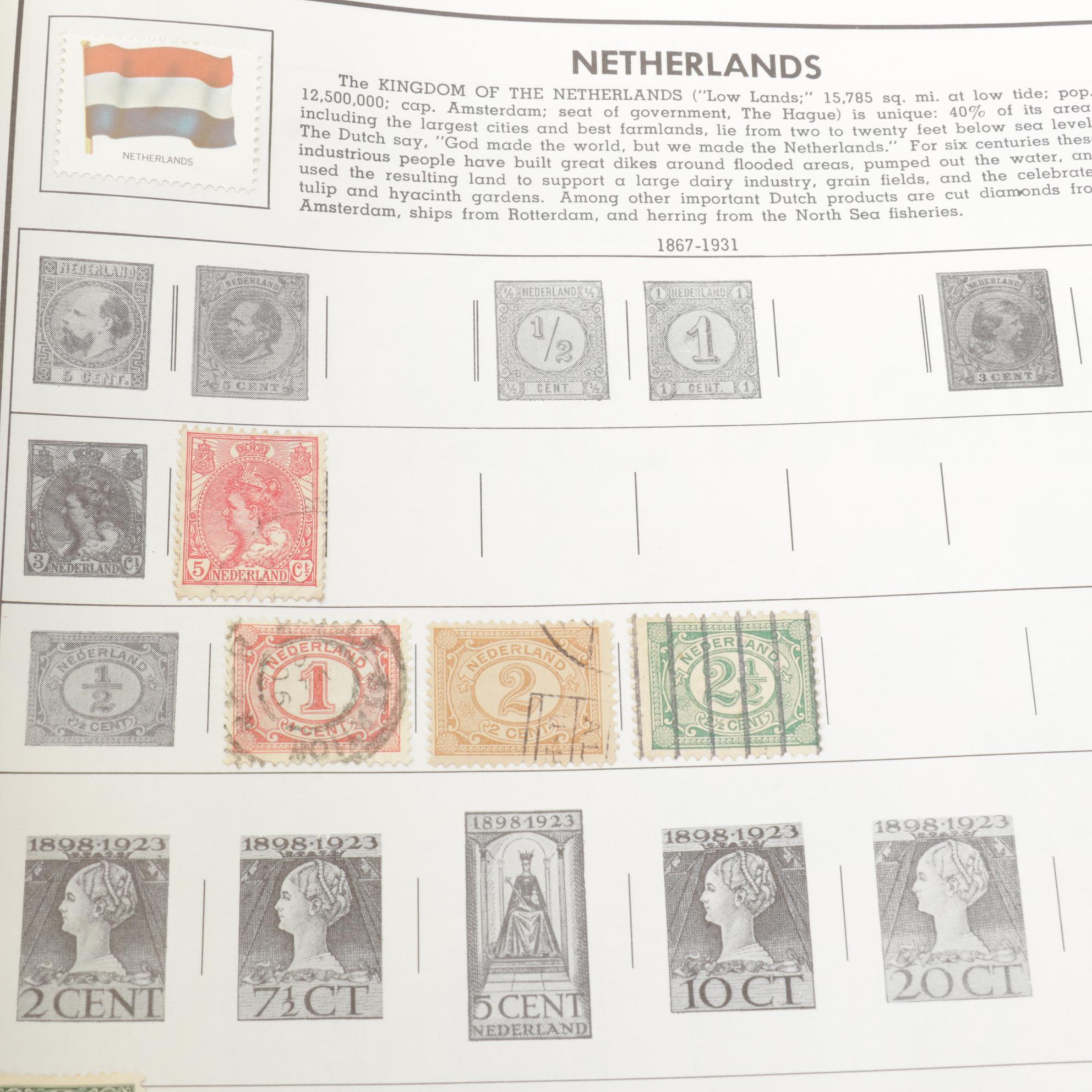 Harris Standard World Stamp Album with Stamps