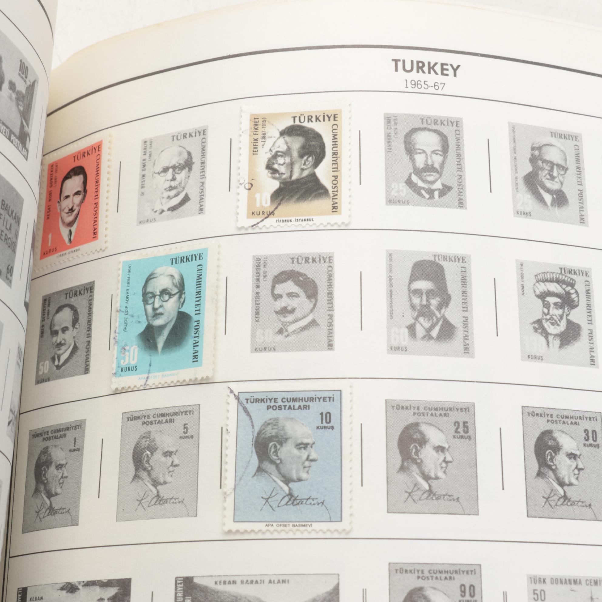 Harris Standard World Stamp Album with Stamps