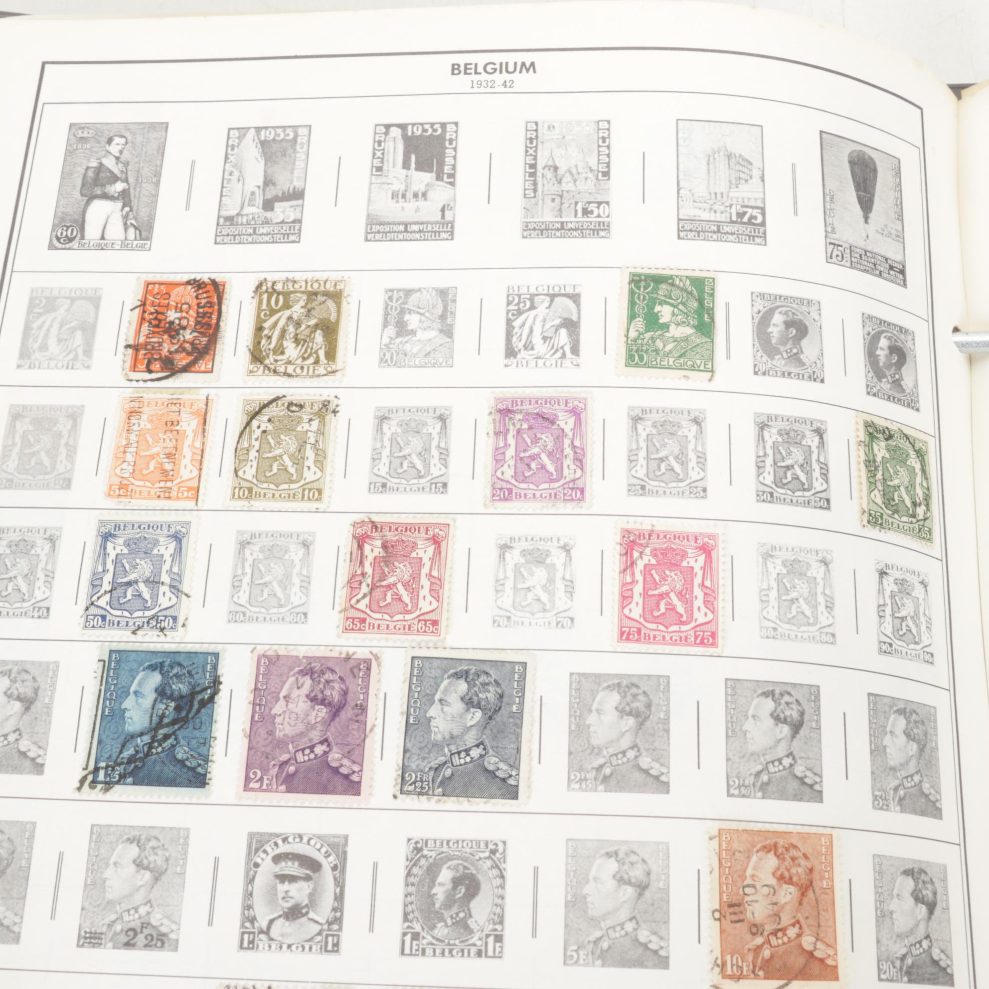 Harris Standard World Stamp Album with Stamps