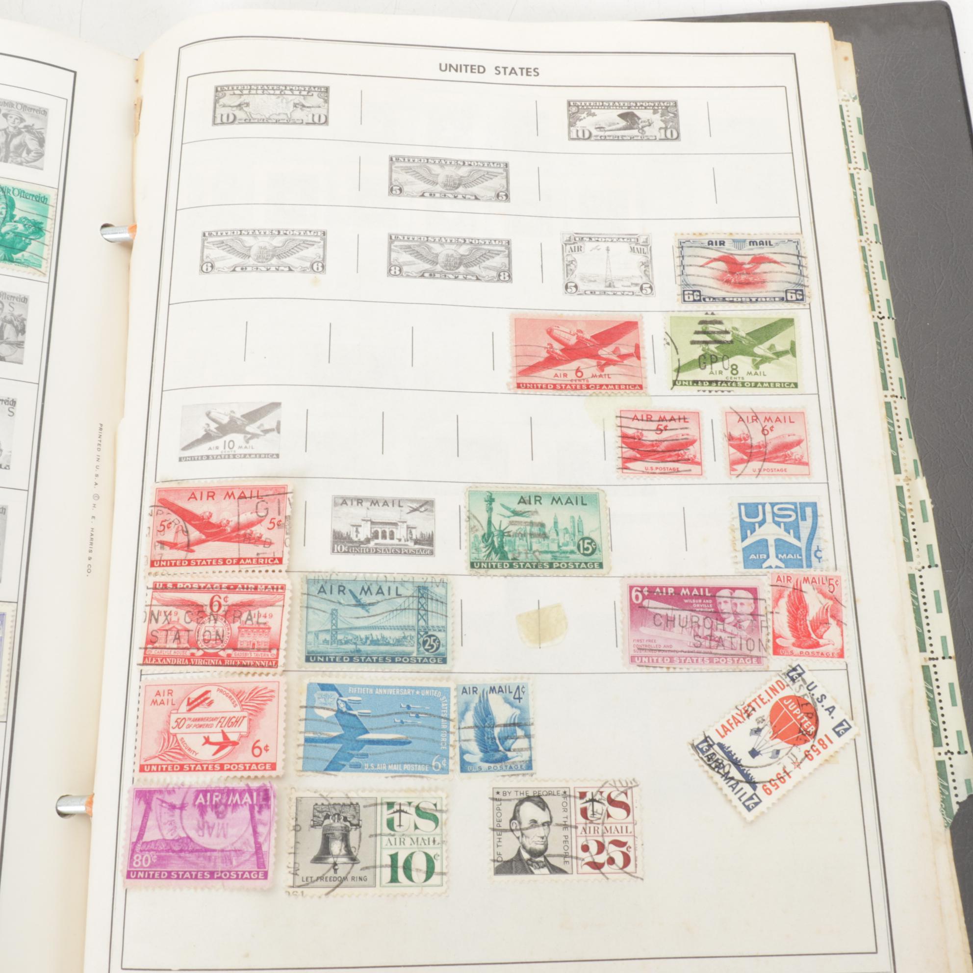 Harris Standard World Stamp Album with Stamps