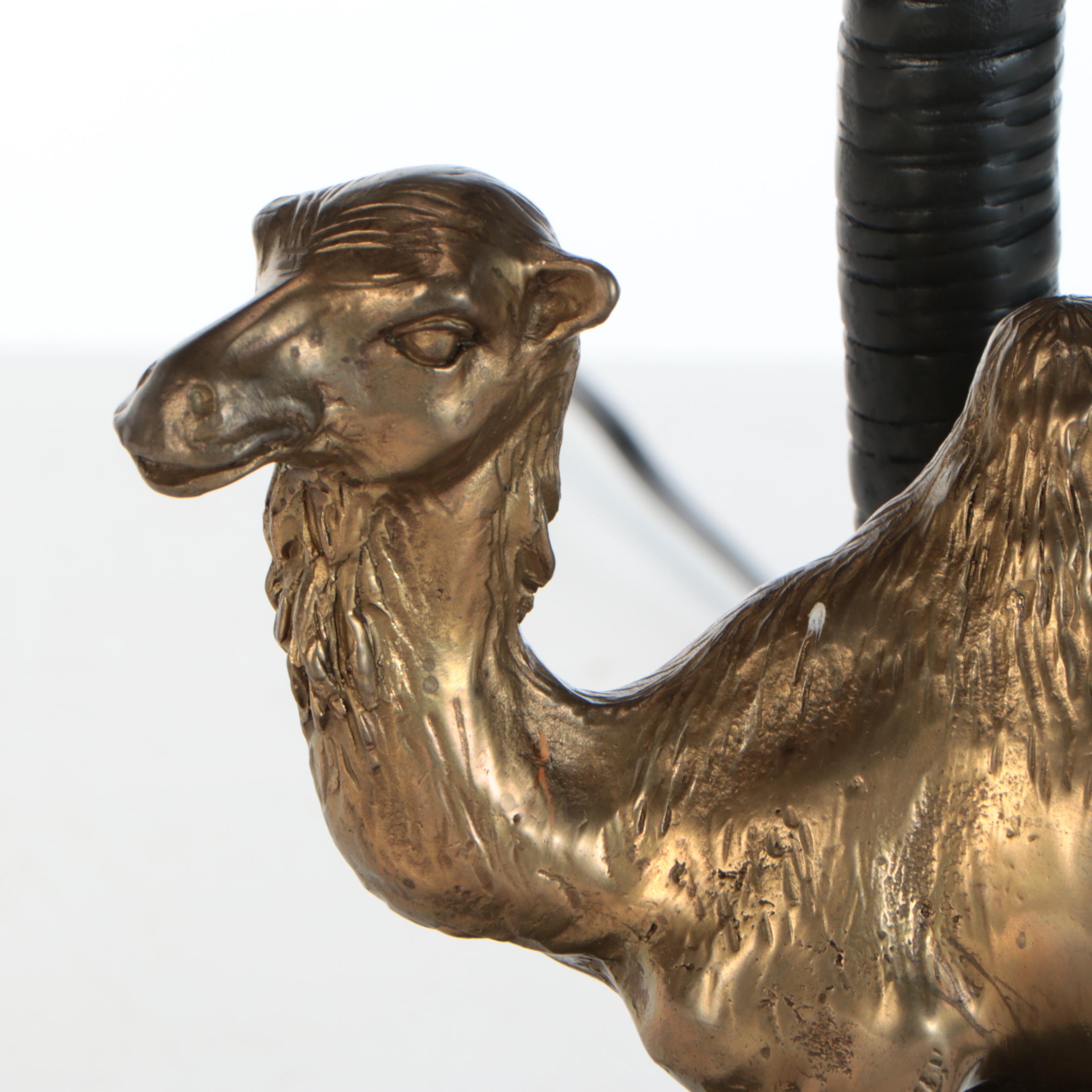 Oriental Accent Brass Camel at Oasis Table Lamp