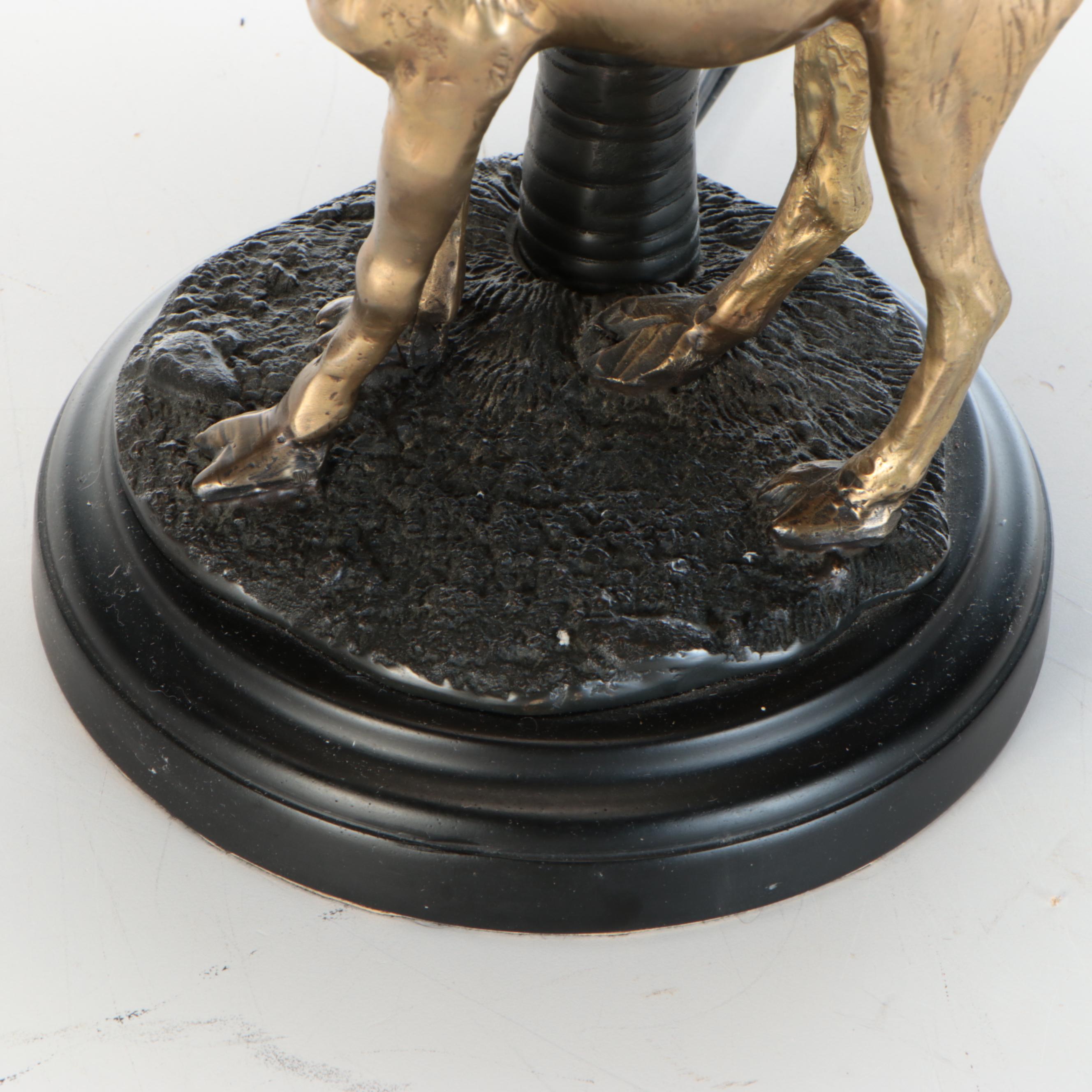 Oriental Accent Brass Camel at Oasis Table Lamp