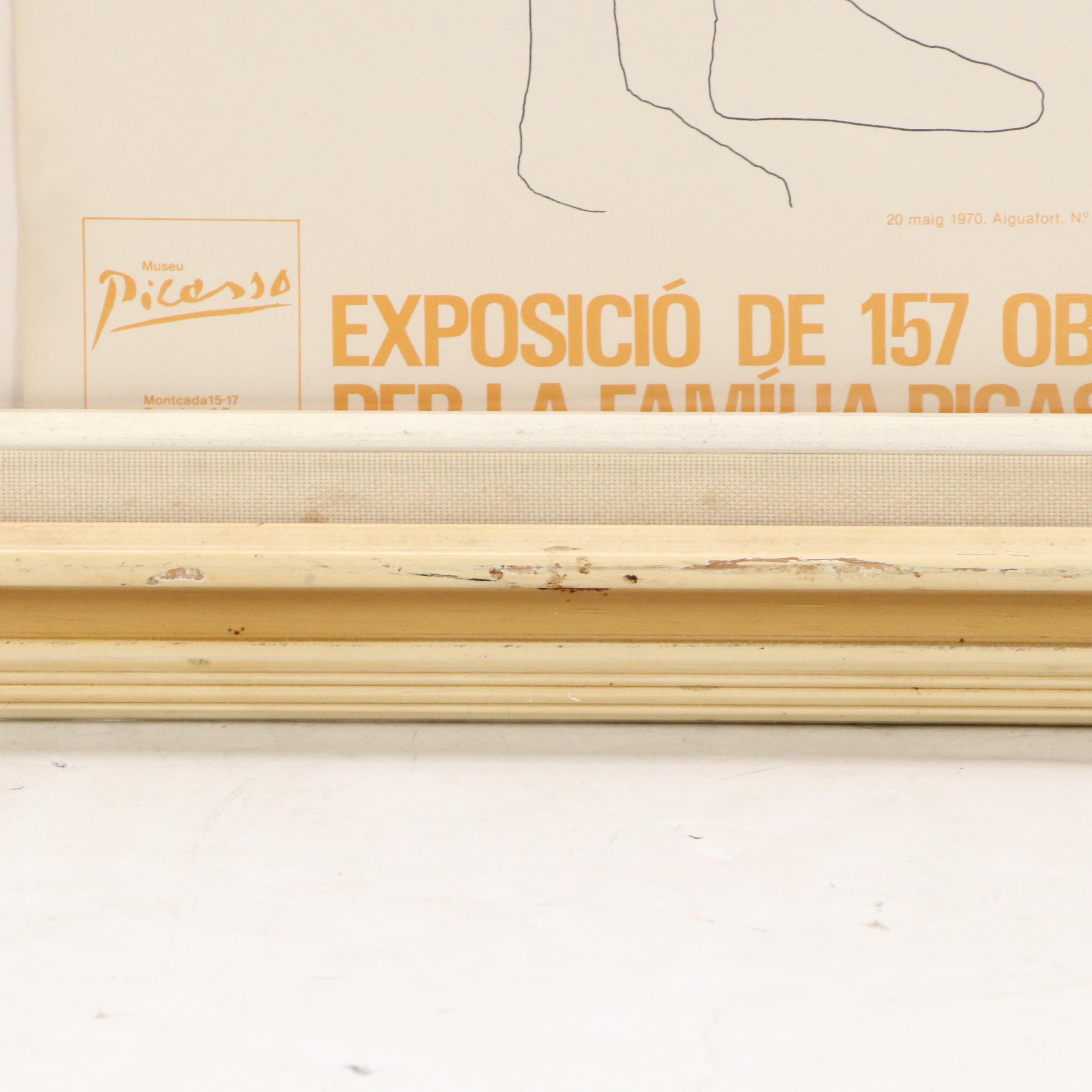 Exhibition Lithograph Poster After Pablo Picasso "Darrers Gravats"