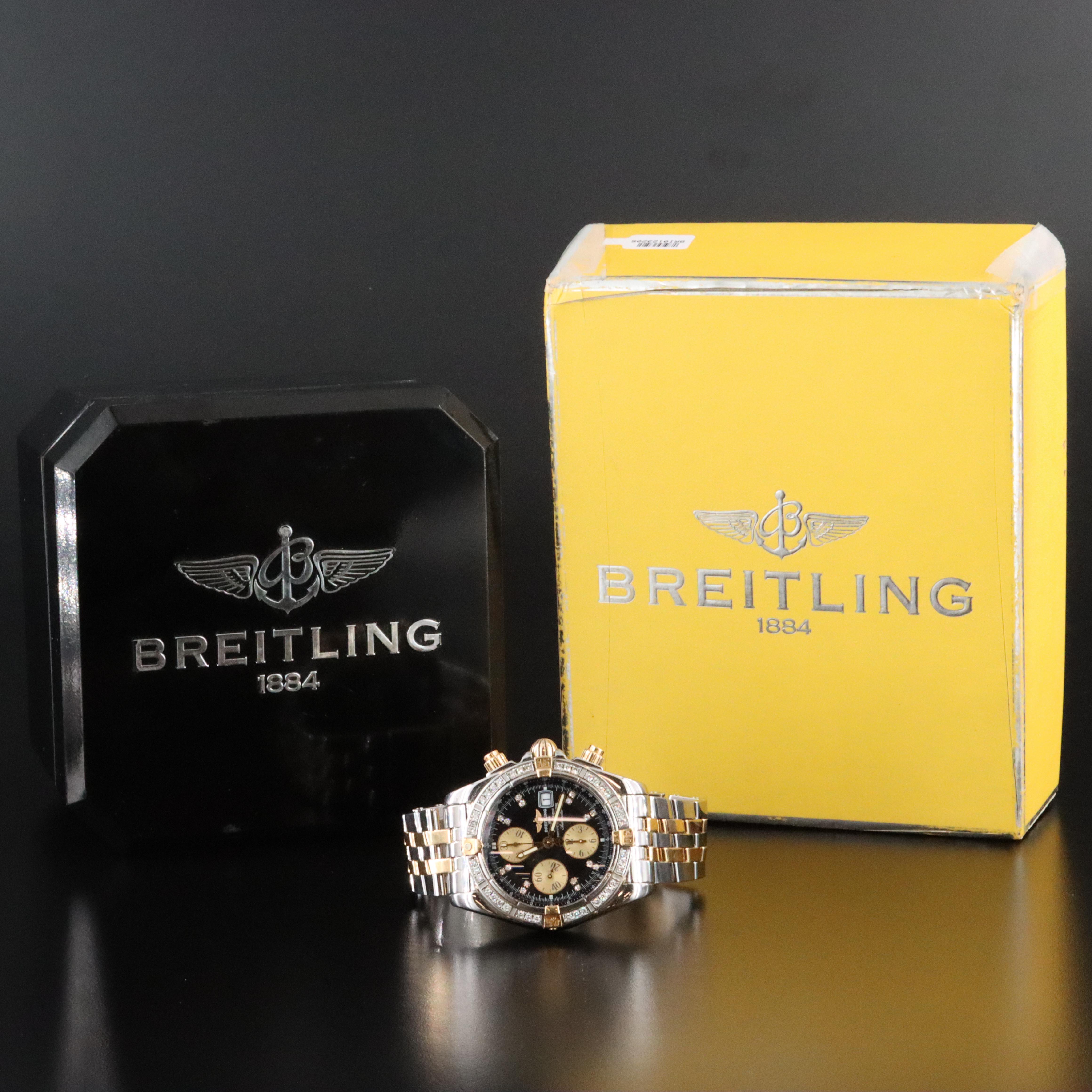 Breitling Chronomat Evolution Custom Diamond 18K and Stainless Steel Watch