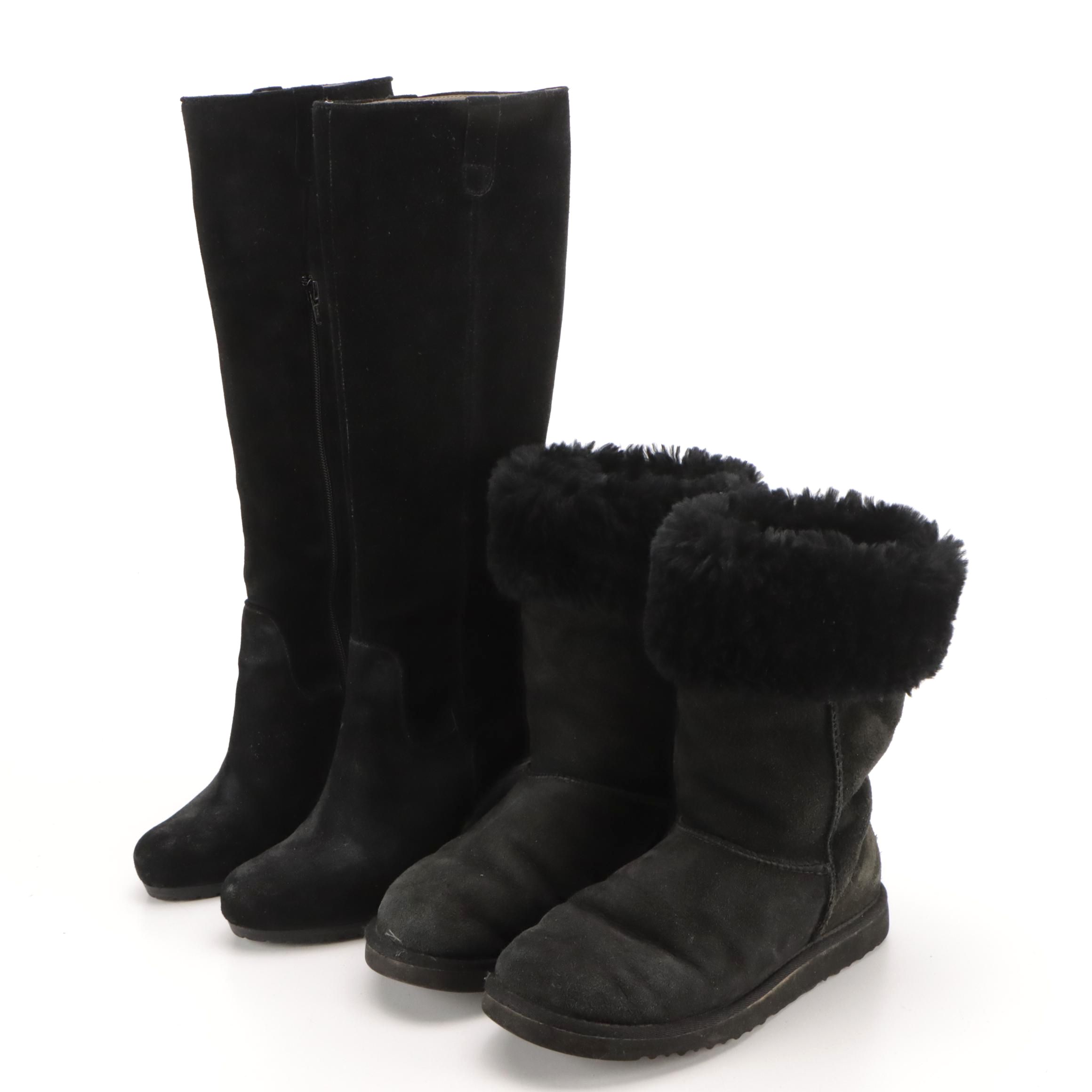 UGG Classic Tall 5815 Sheepskin Boots and BP. Suede Wedge Boots with Boxes