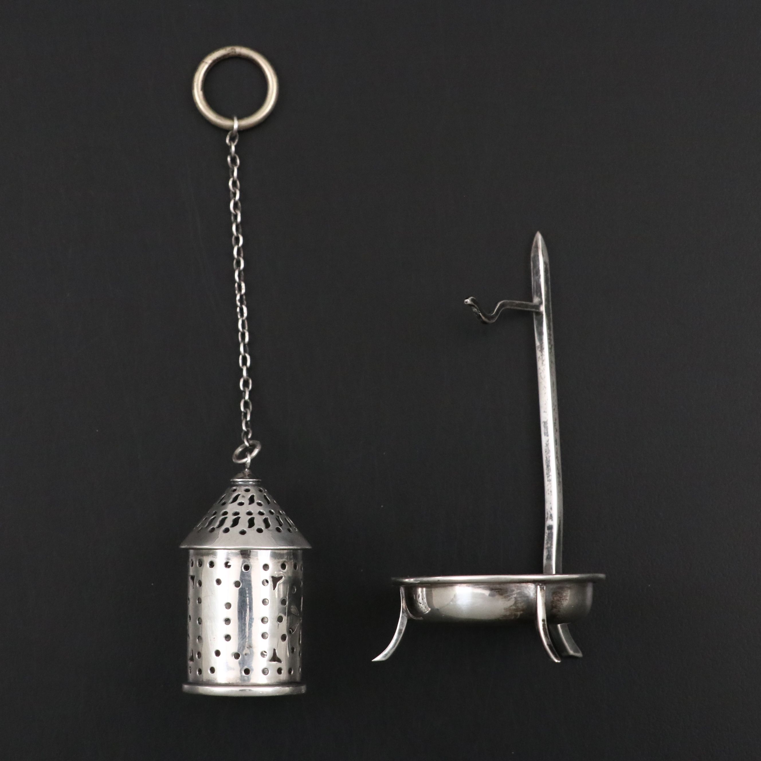 Webster and Fessenden Sterling Silver Tea Strainers, Late 19th / Early 20th C.