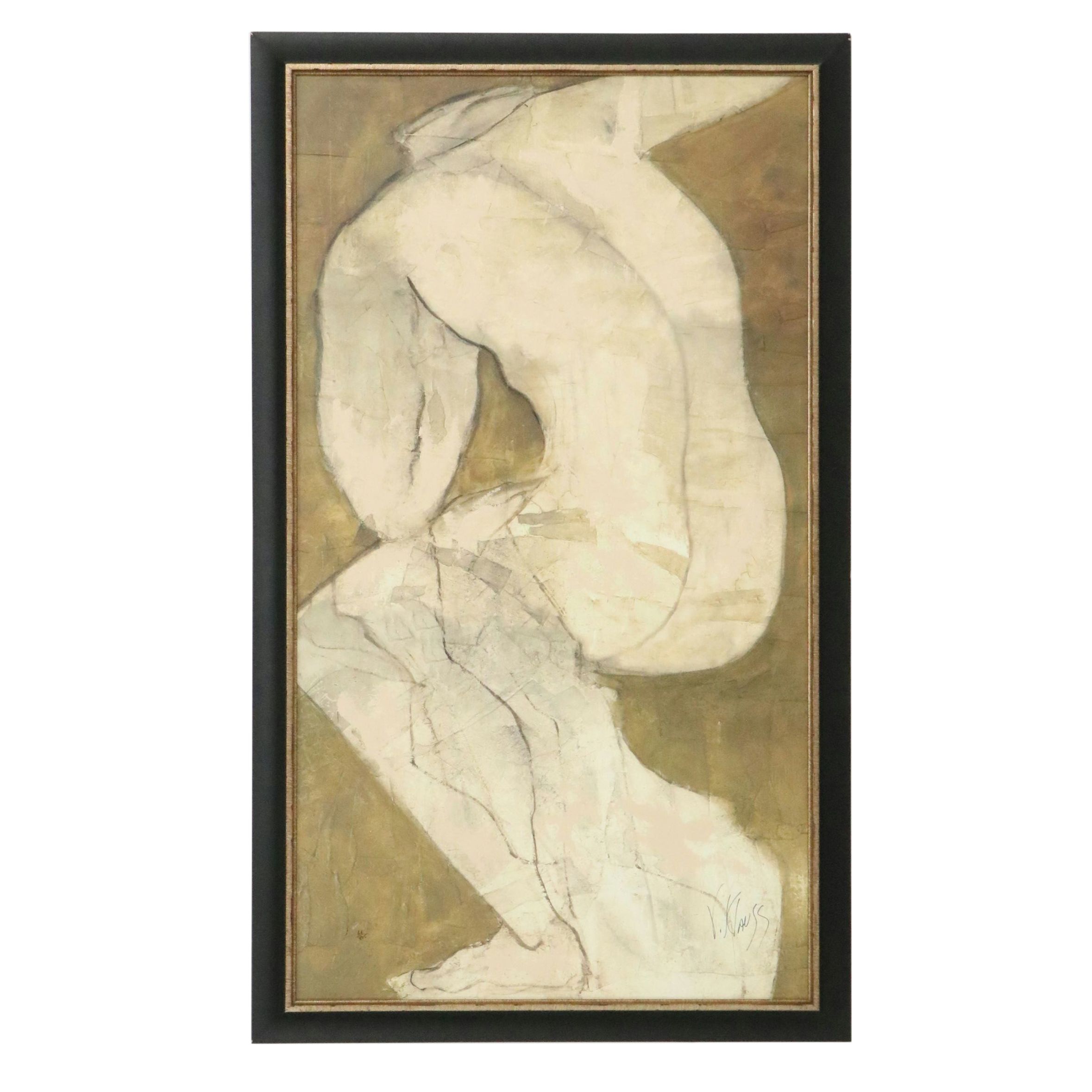 Viktor Klauss Modernist Style Figurative Giclée "Modesty"