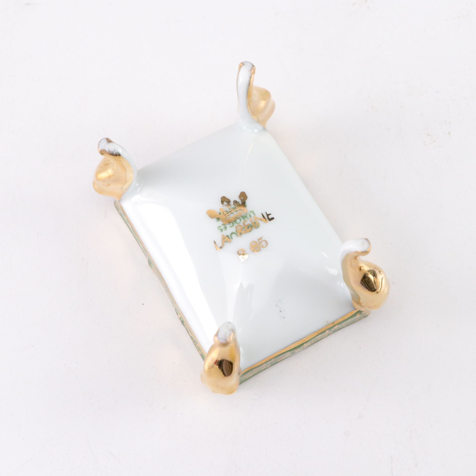 Limoges Porcelain Decorative Boxes with Gilt Accents