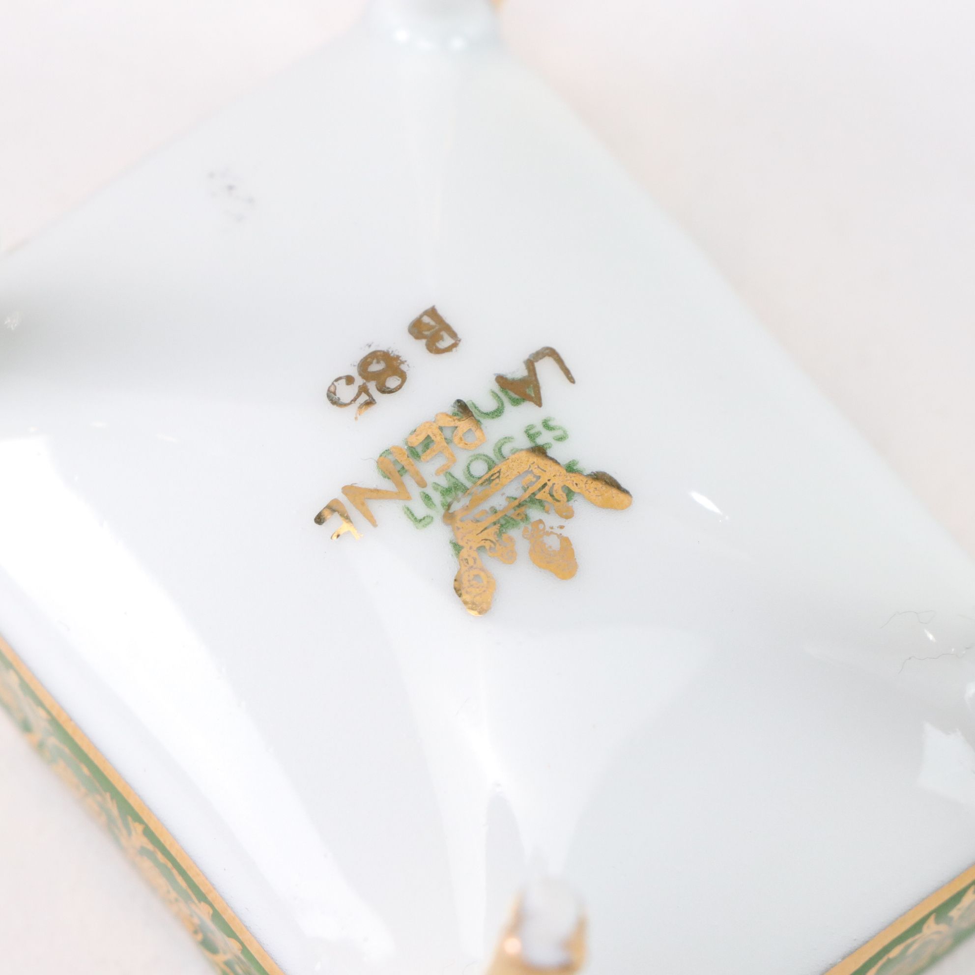 Limoges Porcelain Decorative Boxes with Gilt Accents