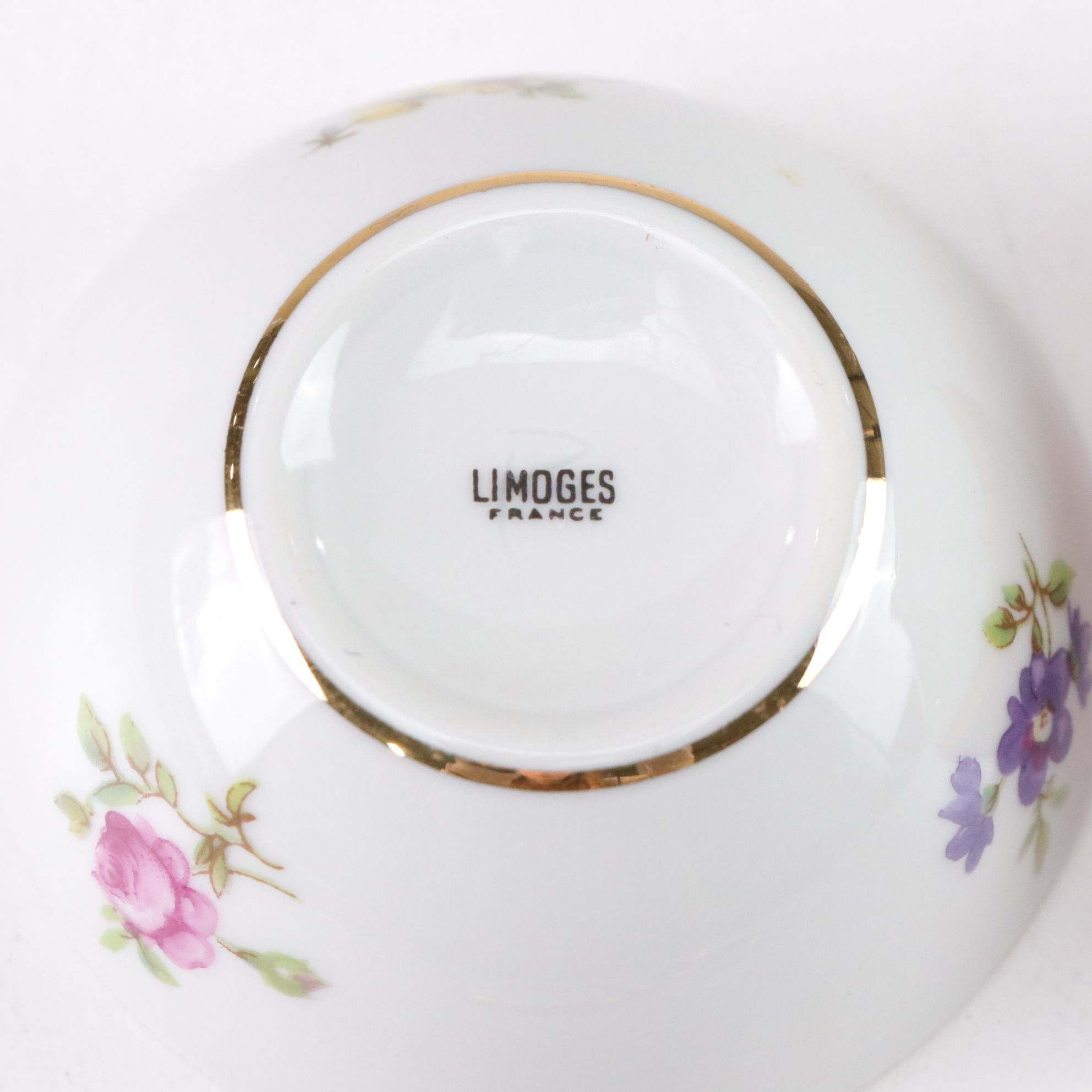 Limoges Porcelain Decorative Boxes with Gilt Accents