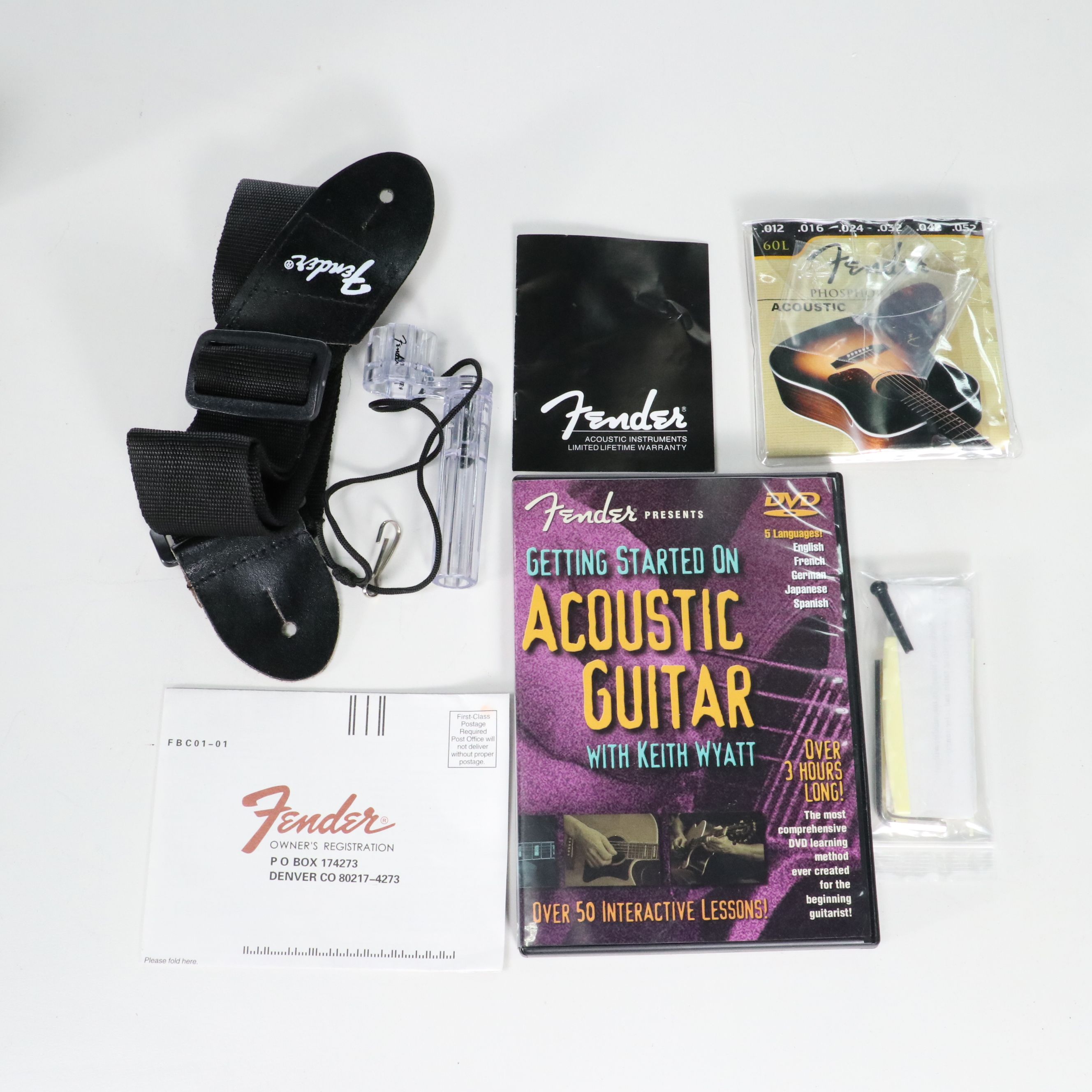 Fender DG-8S Spruce Top Dreadnought Acoustic Guitar, Fender Nylon Gig Bag, More