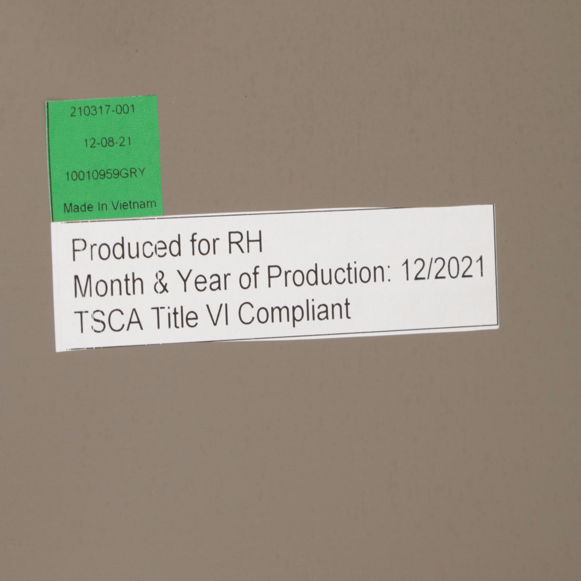 RH Grey "French Contemporary" Oak Side Table, 2021