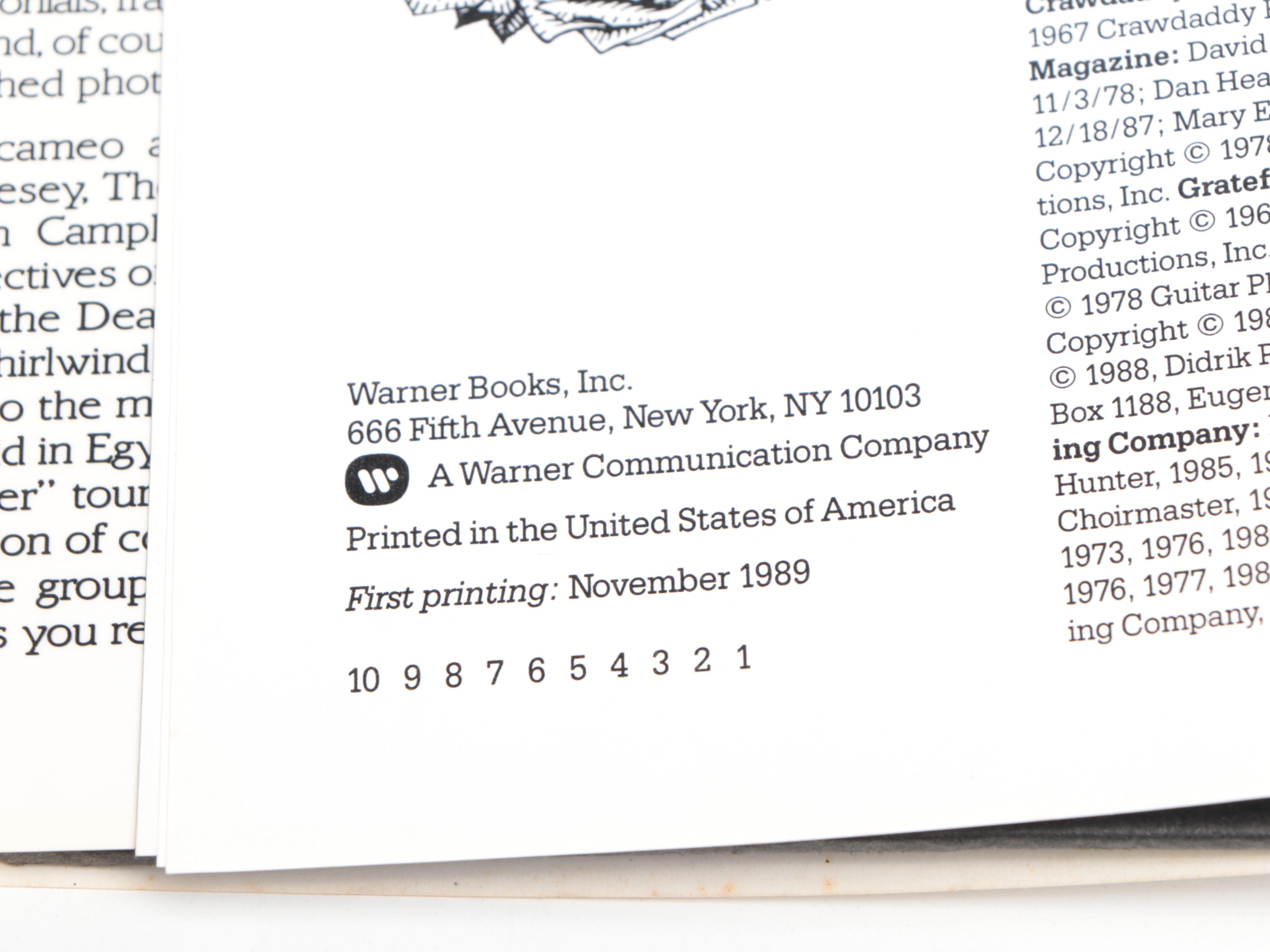 First Printing "Grateful Dead Family Album" by Jerilyn Lee Brandelius, 1989