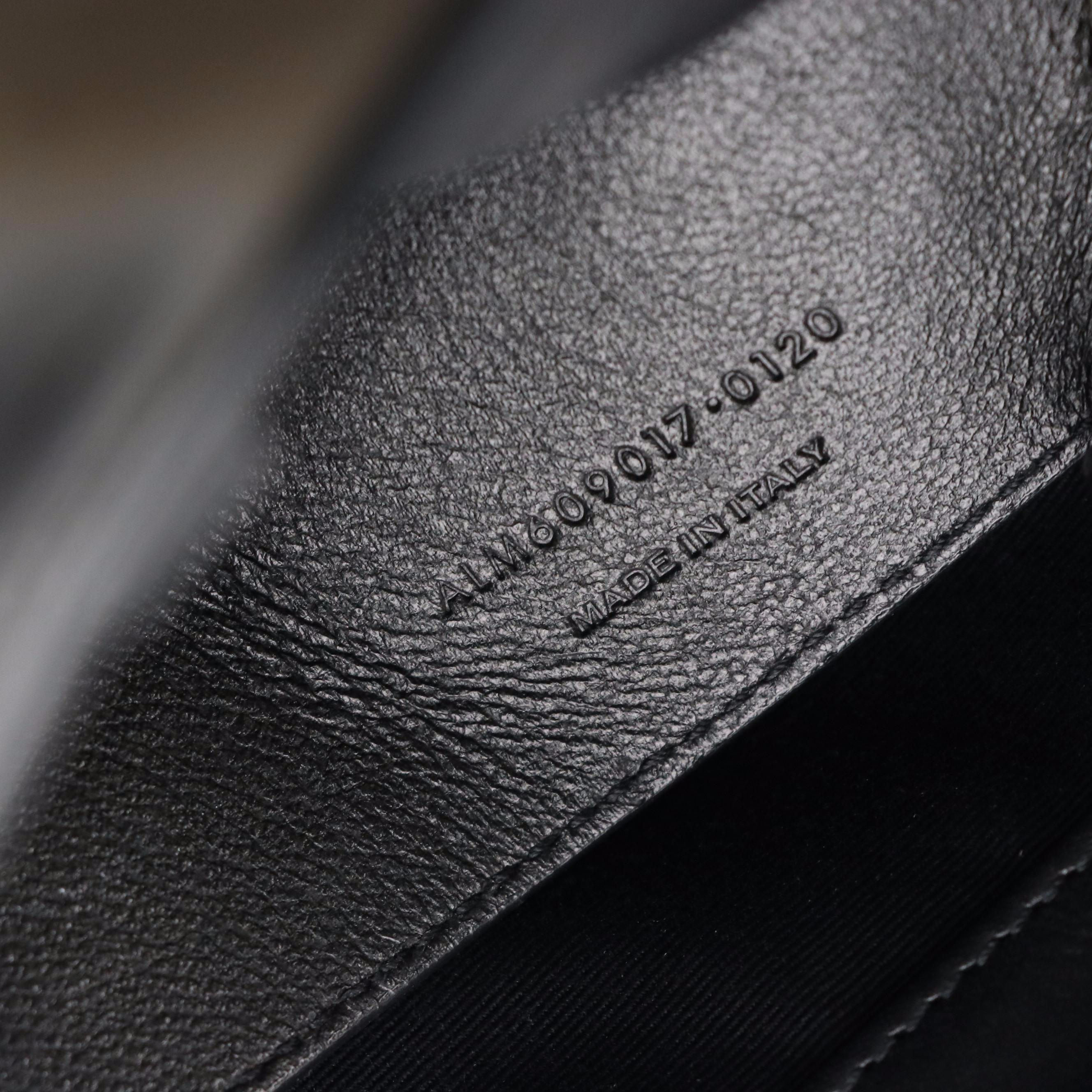 Saint Laurent Bucket Bag in Boucle Raffia and Black Calfskin Leather