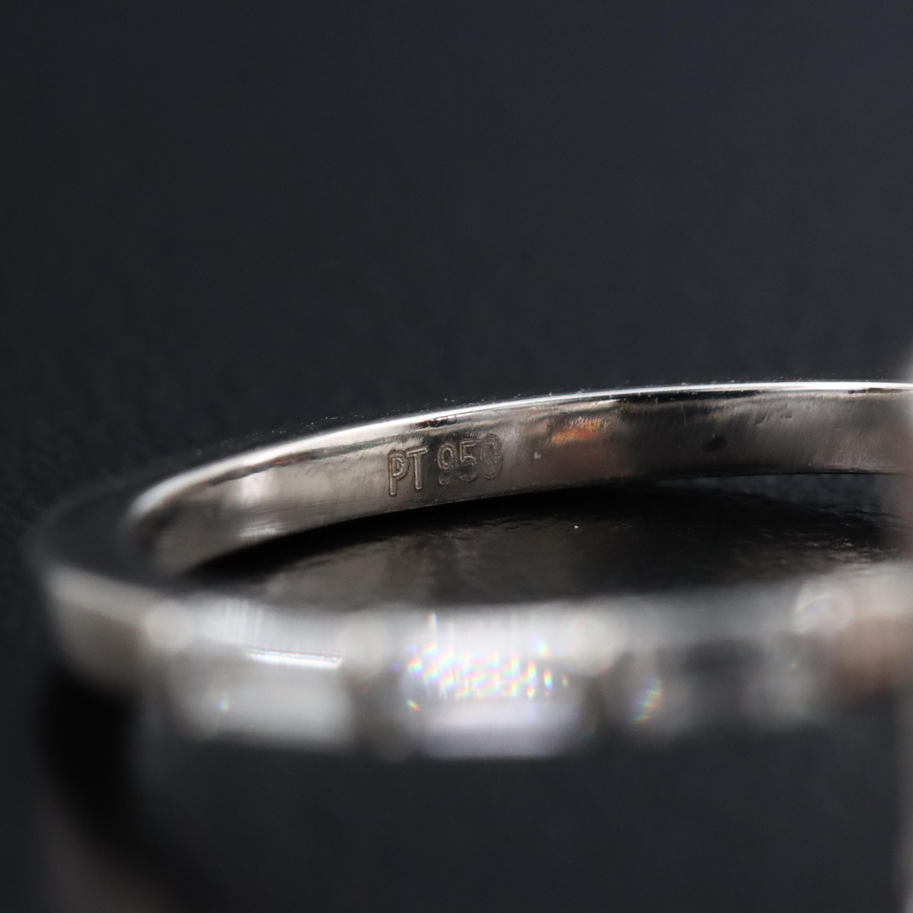 Platinum 3.36 Lab Grown Diamond Ring with Fancy Pink Center and IGI Report