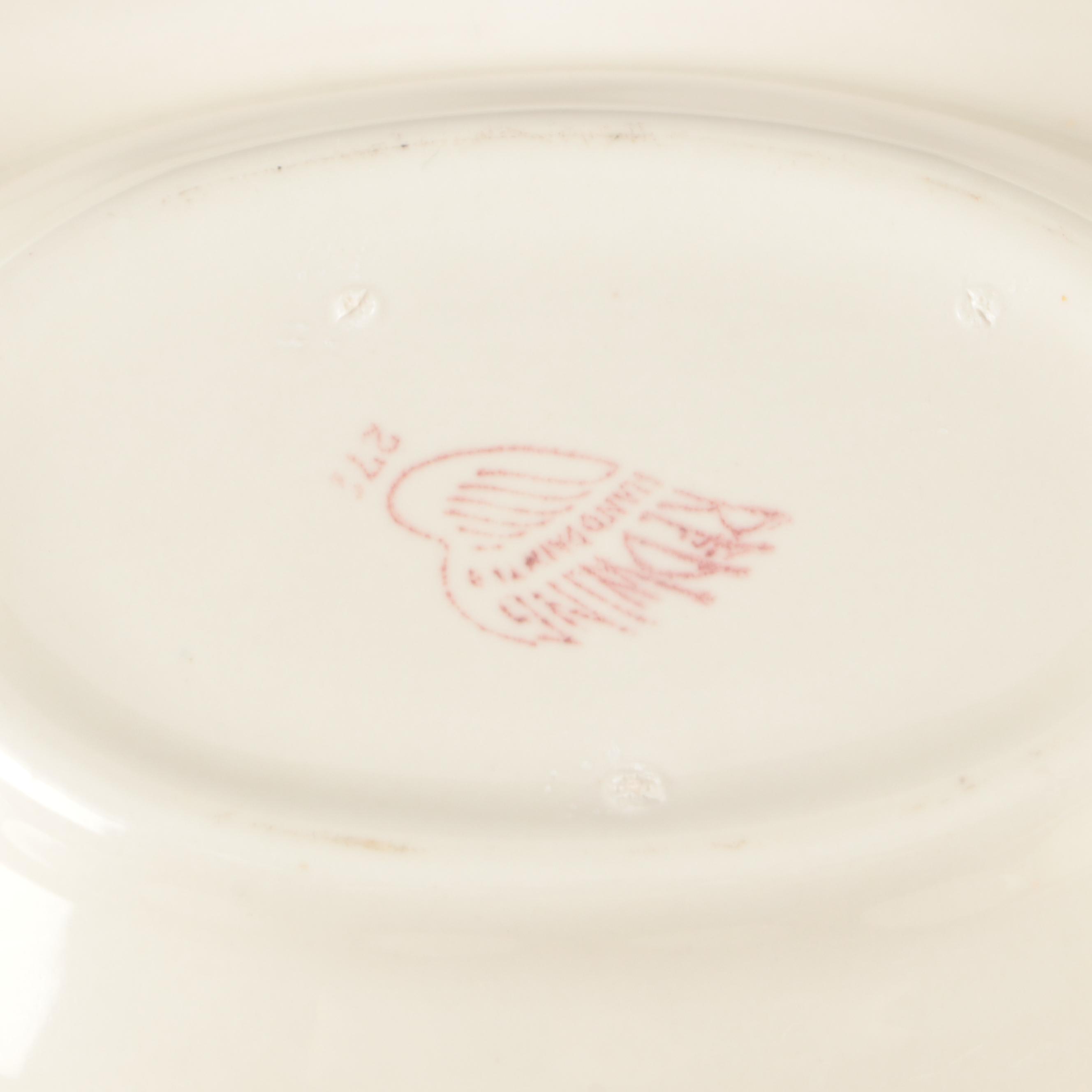 Salem "Autumn Leaves" Ceramic Dinnerware with Red Wing Pottery Deviled Egg Tray