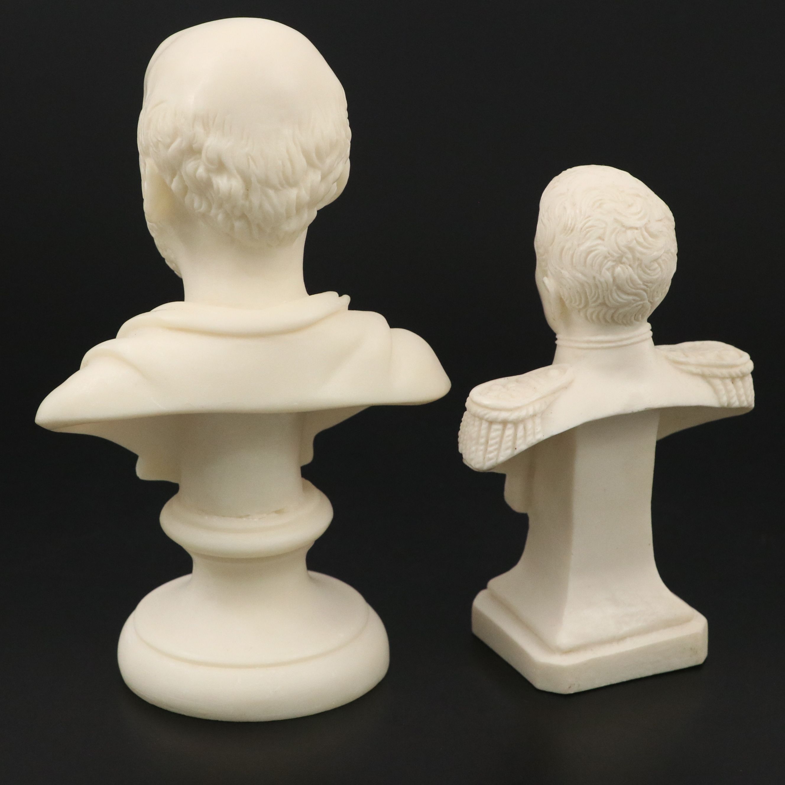 Resin Busts After Praxitiles' "Hermes" with Busts of Hippocrates and Napoleon