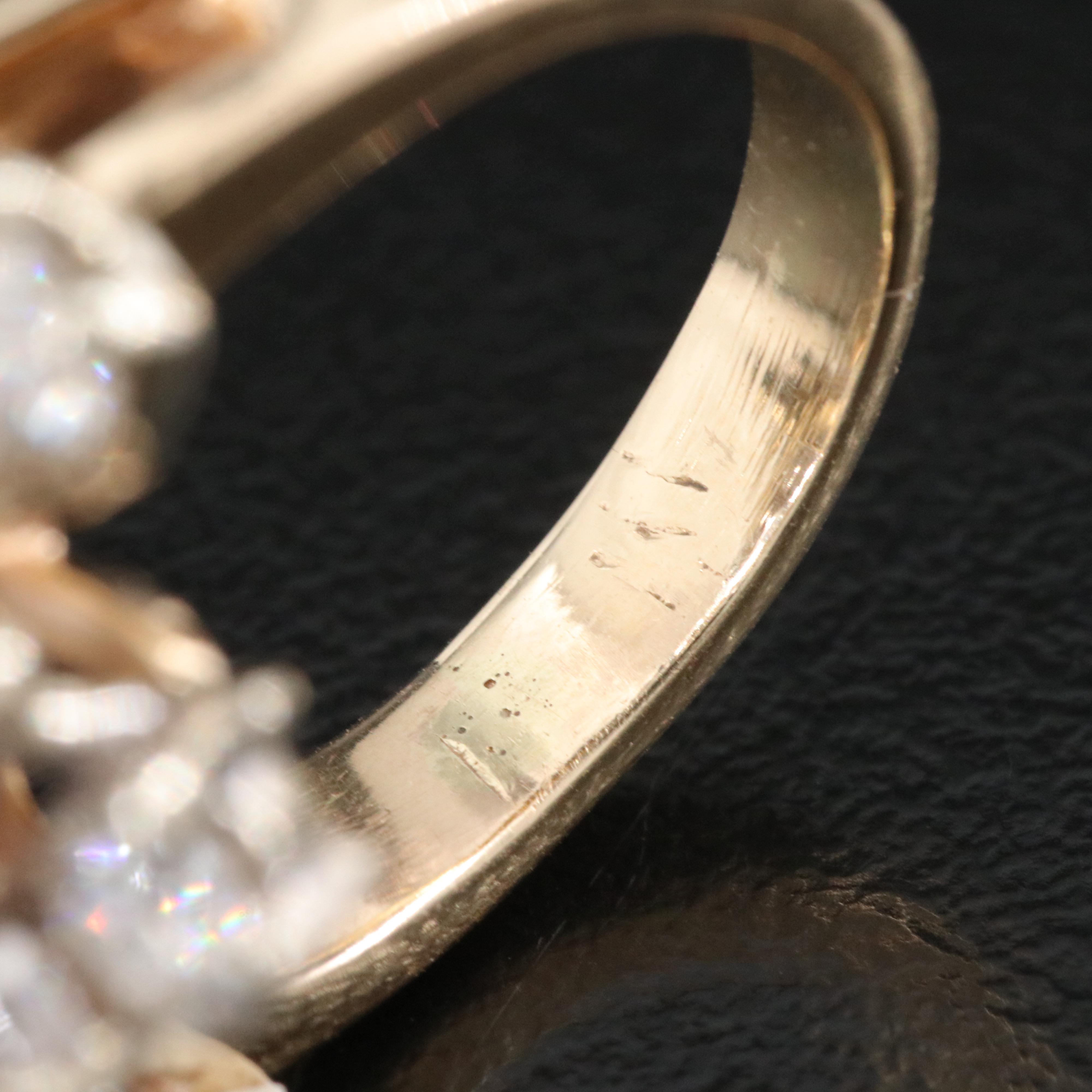 14K 3.50 CTW Diamond Waterfall Ring