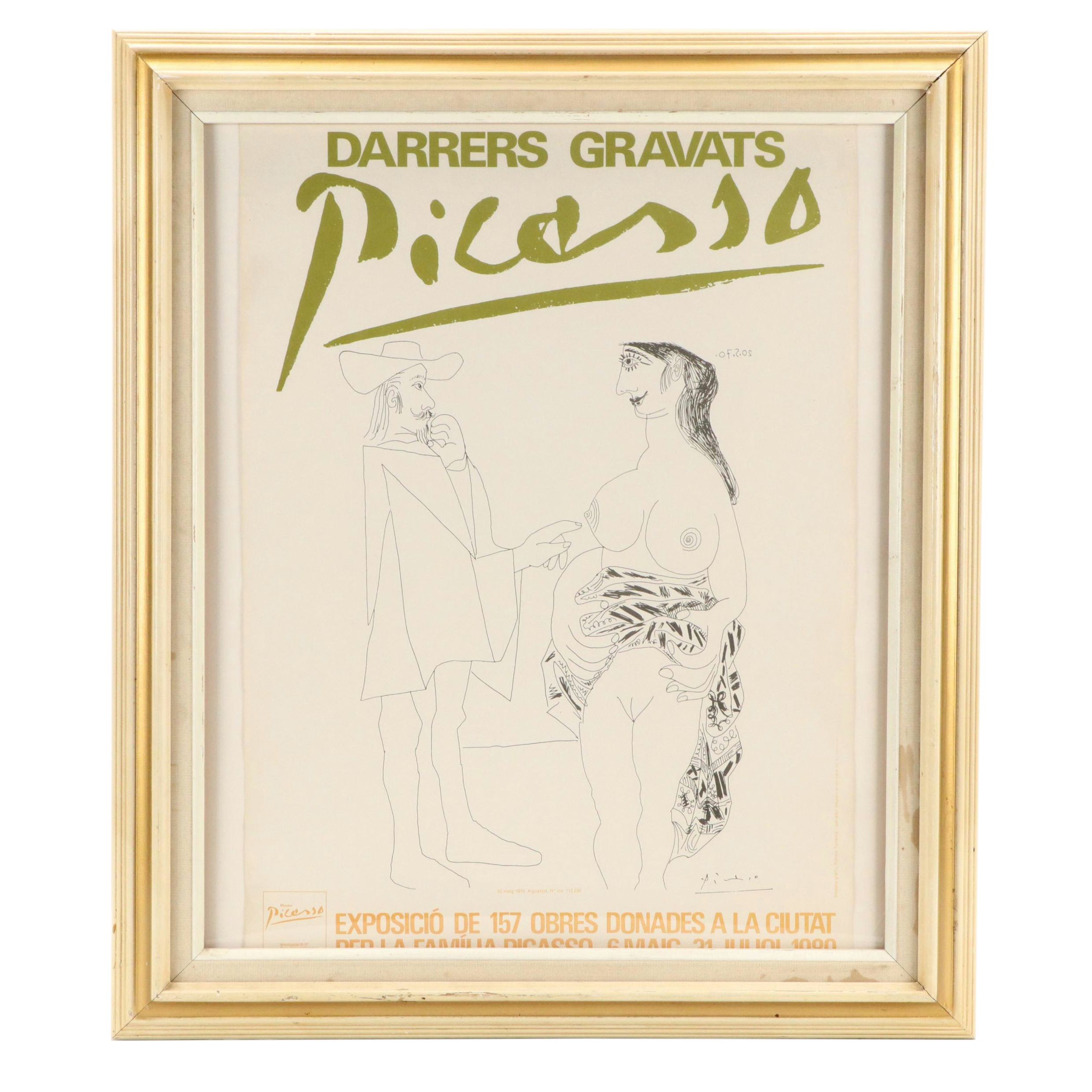 Exhibition Lithograph Poster After Pablo Picasso "Darrers Gravats"