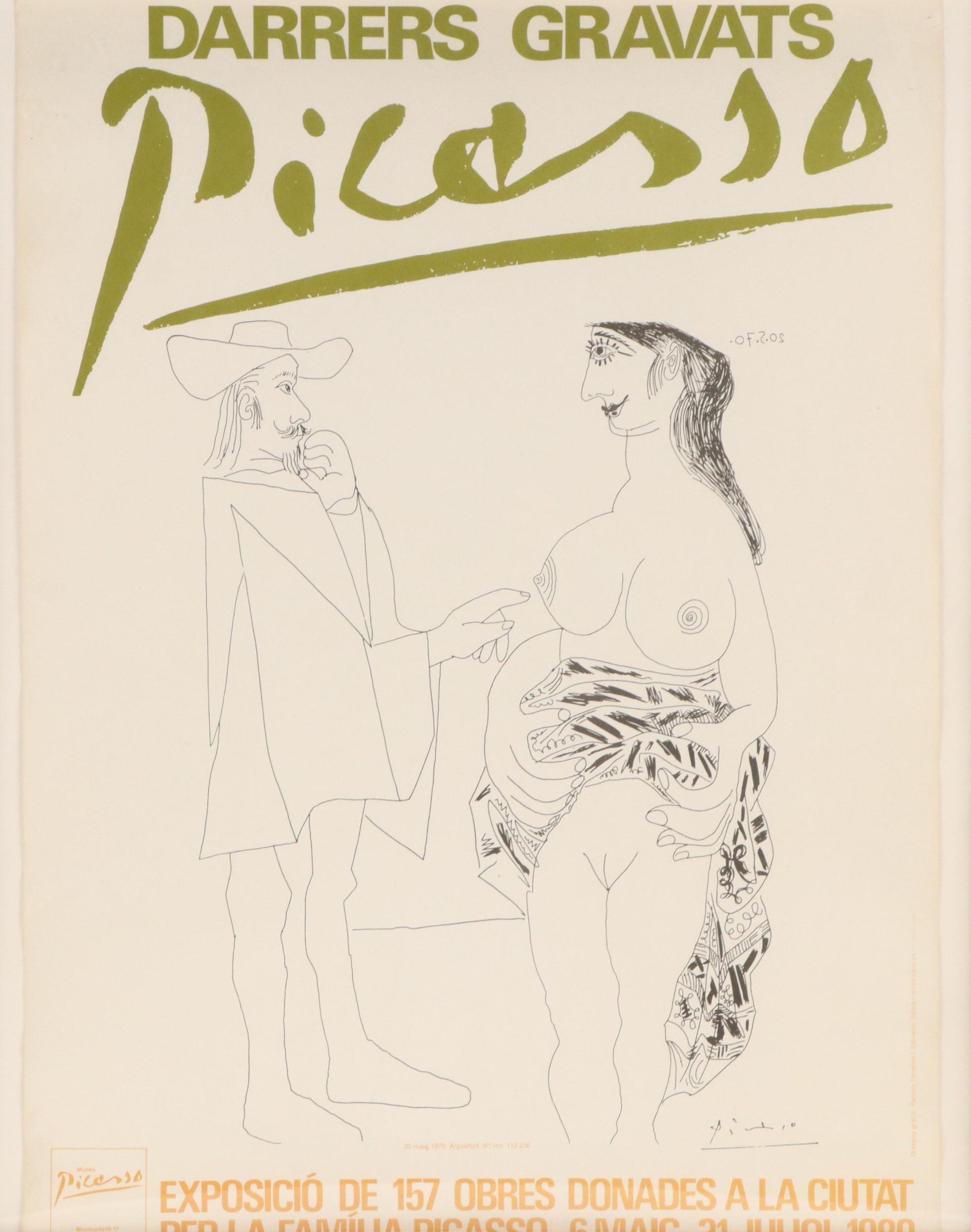 Exhibition Lithograph Poster After Pablo Picasso "Darrers Gravats"