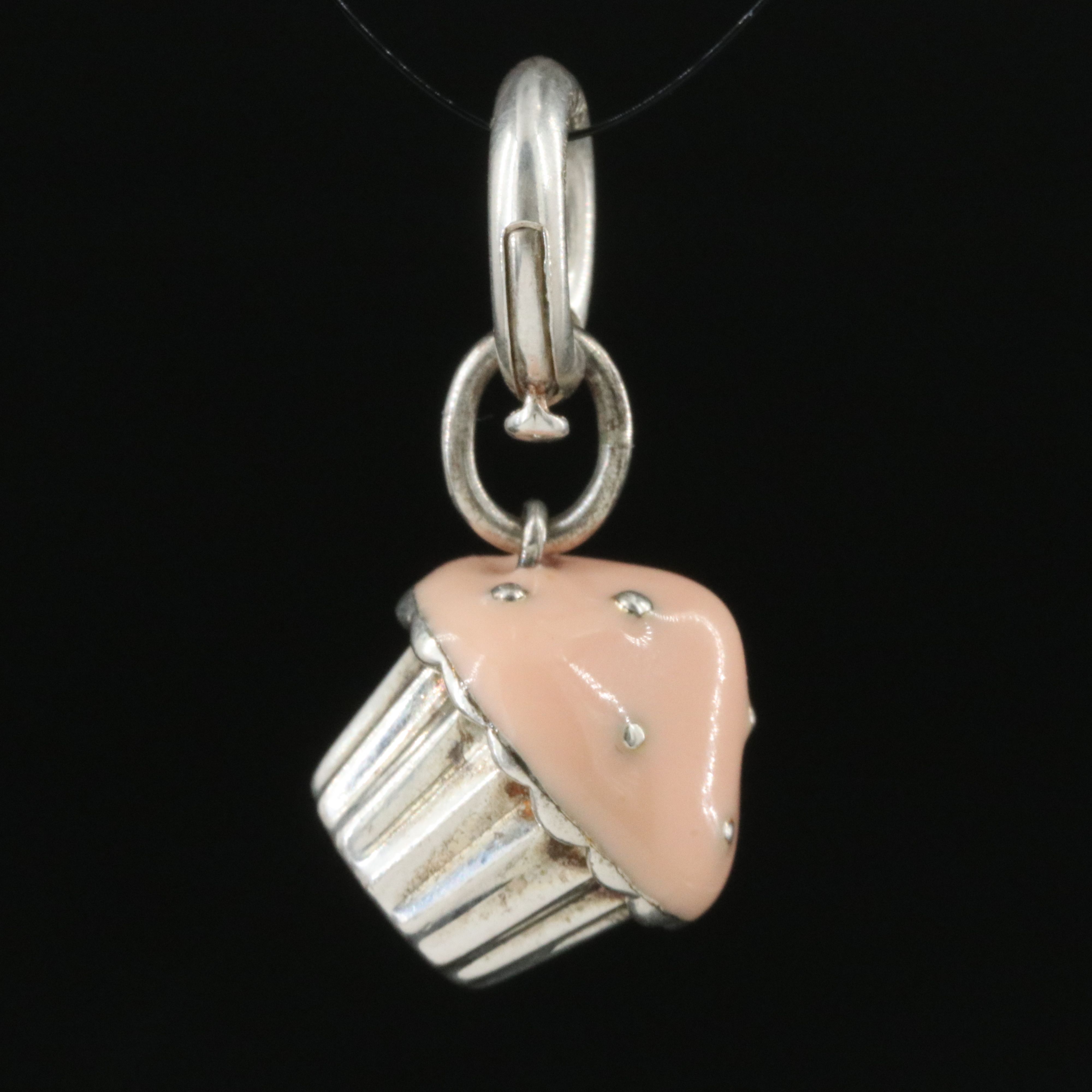 Tiffany & Co. Sterling and Enamel Cupcake Charm