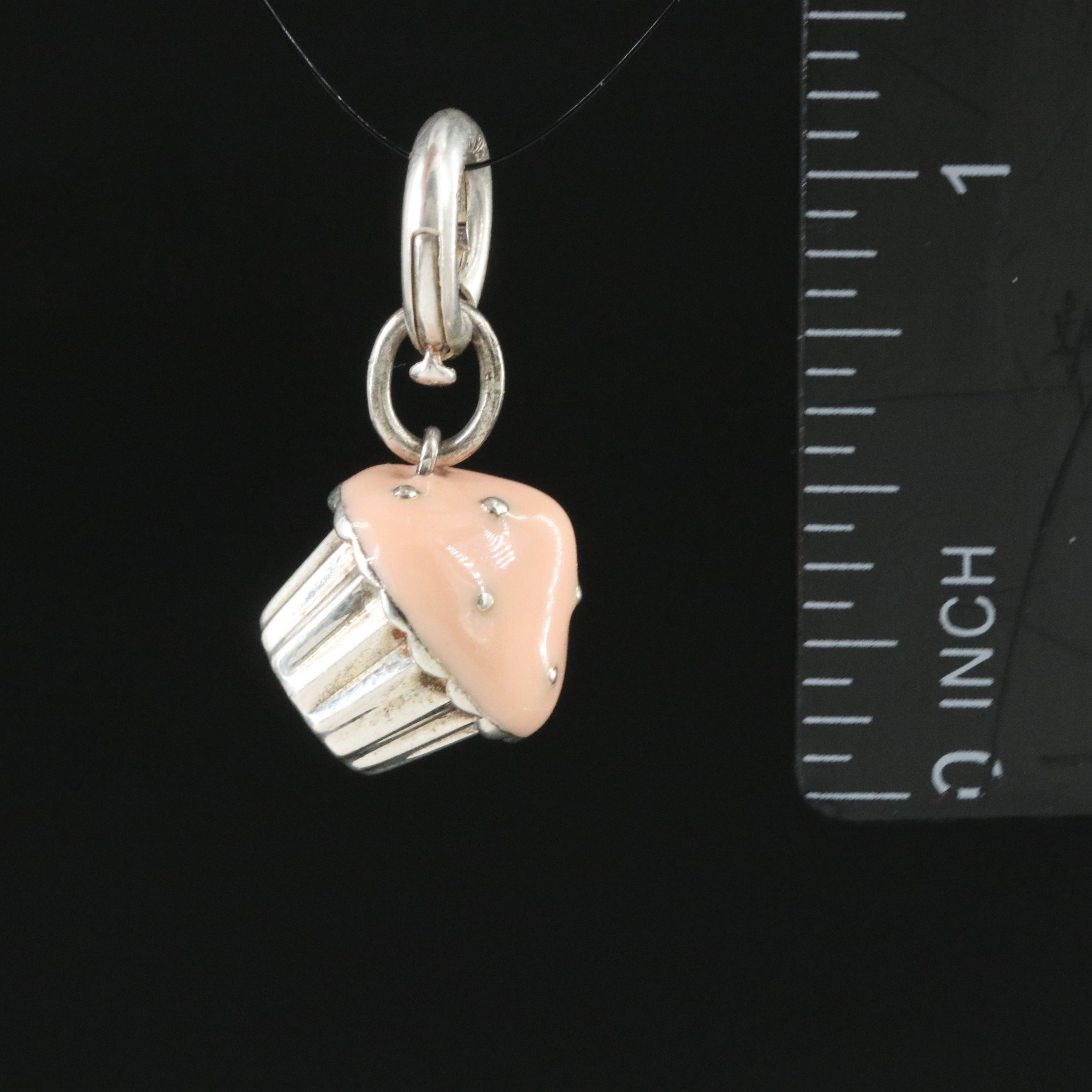 Tiffany & Co. Sterling and Enamel Cupcake Charm