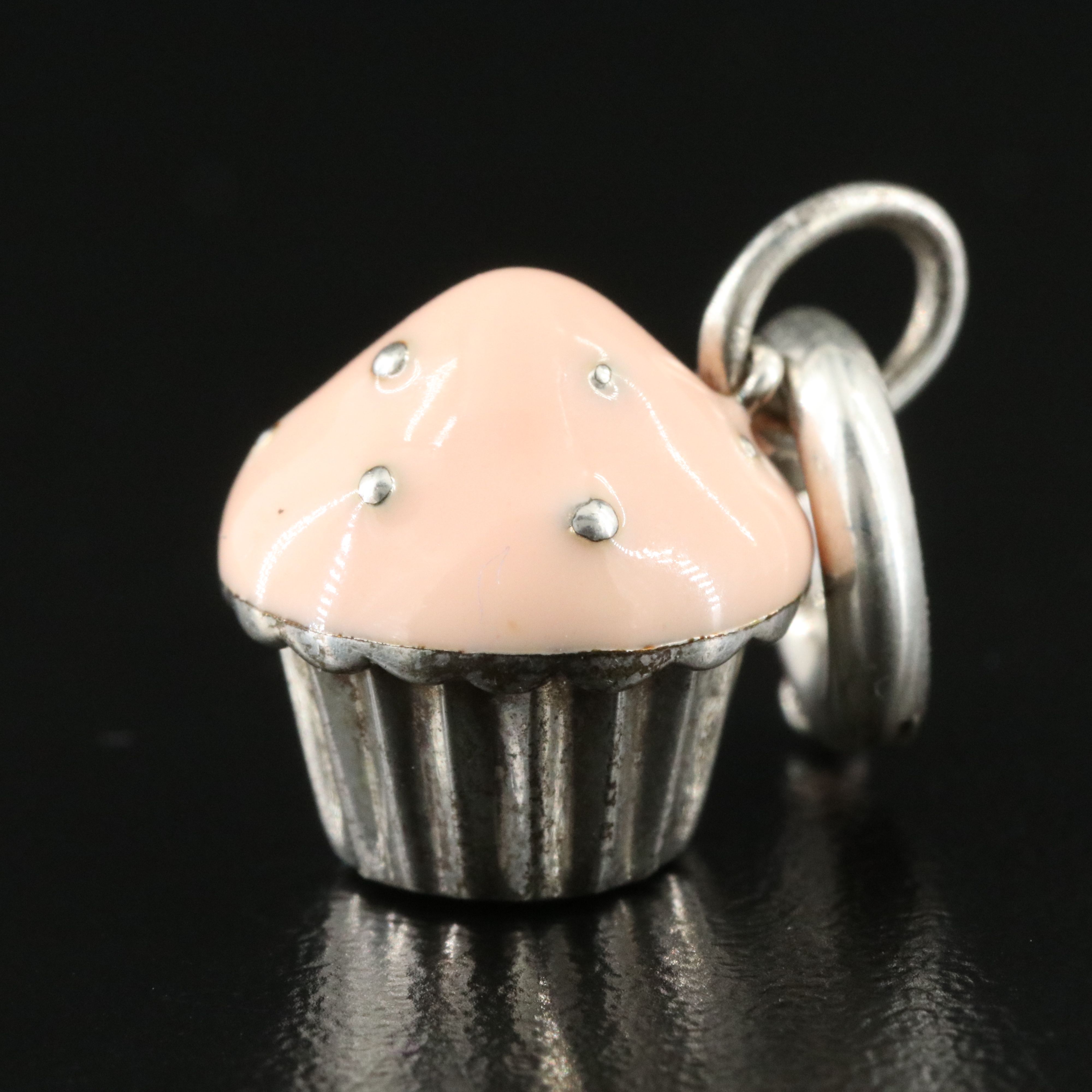 Tiffany & Co. Sterling and Enamel Cupcake Charm