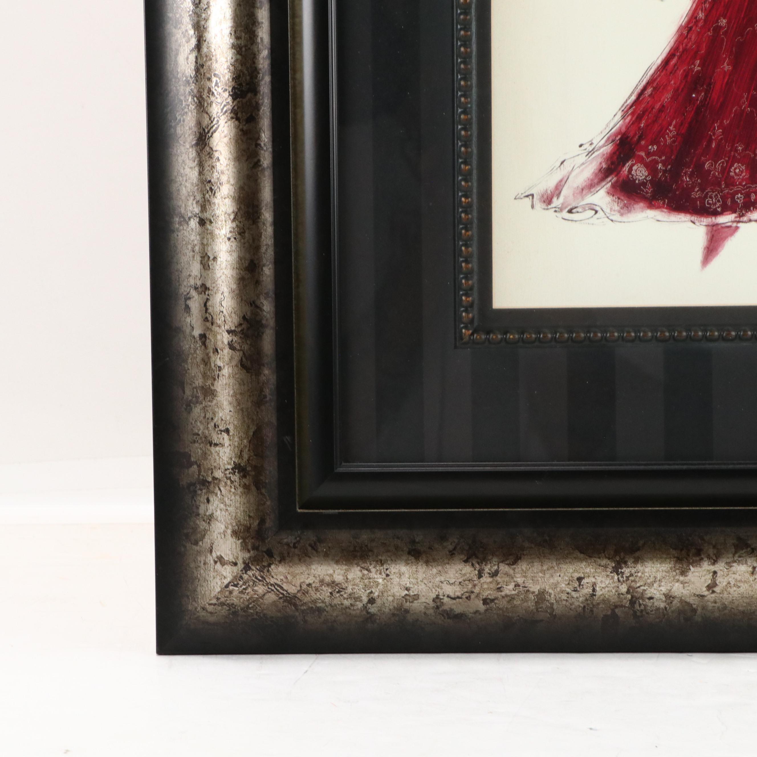 Offset Lithograph Poster After Emily Adams "Vintage" Dress