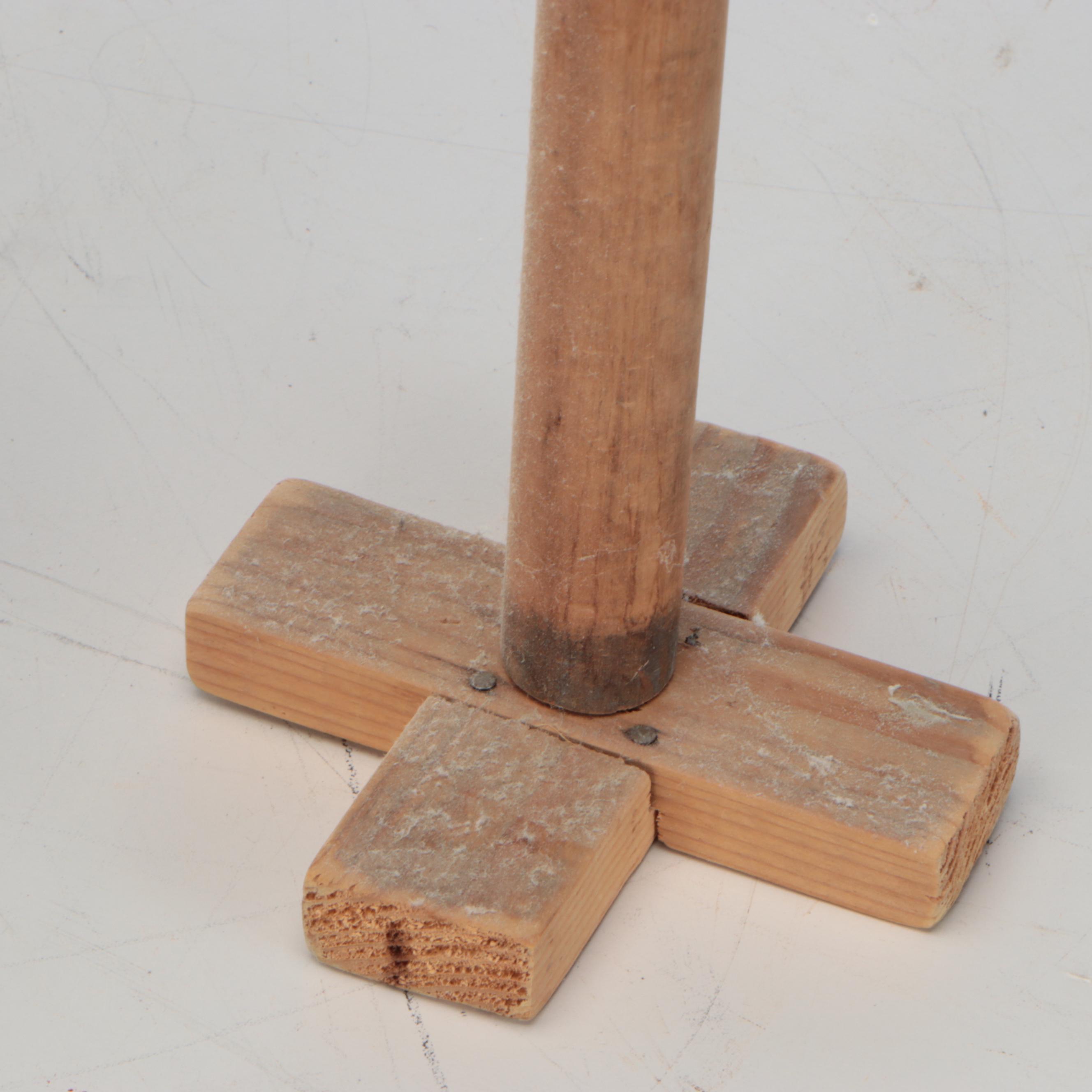 Stoneware Butter Churn with Wooden Dasher, Late 19th/Early 20th Century