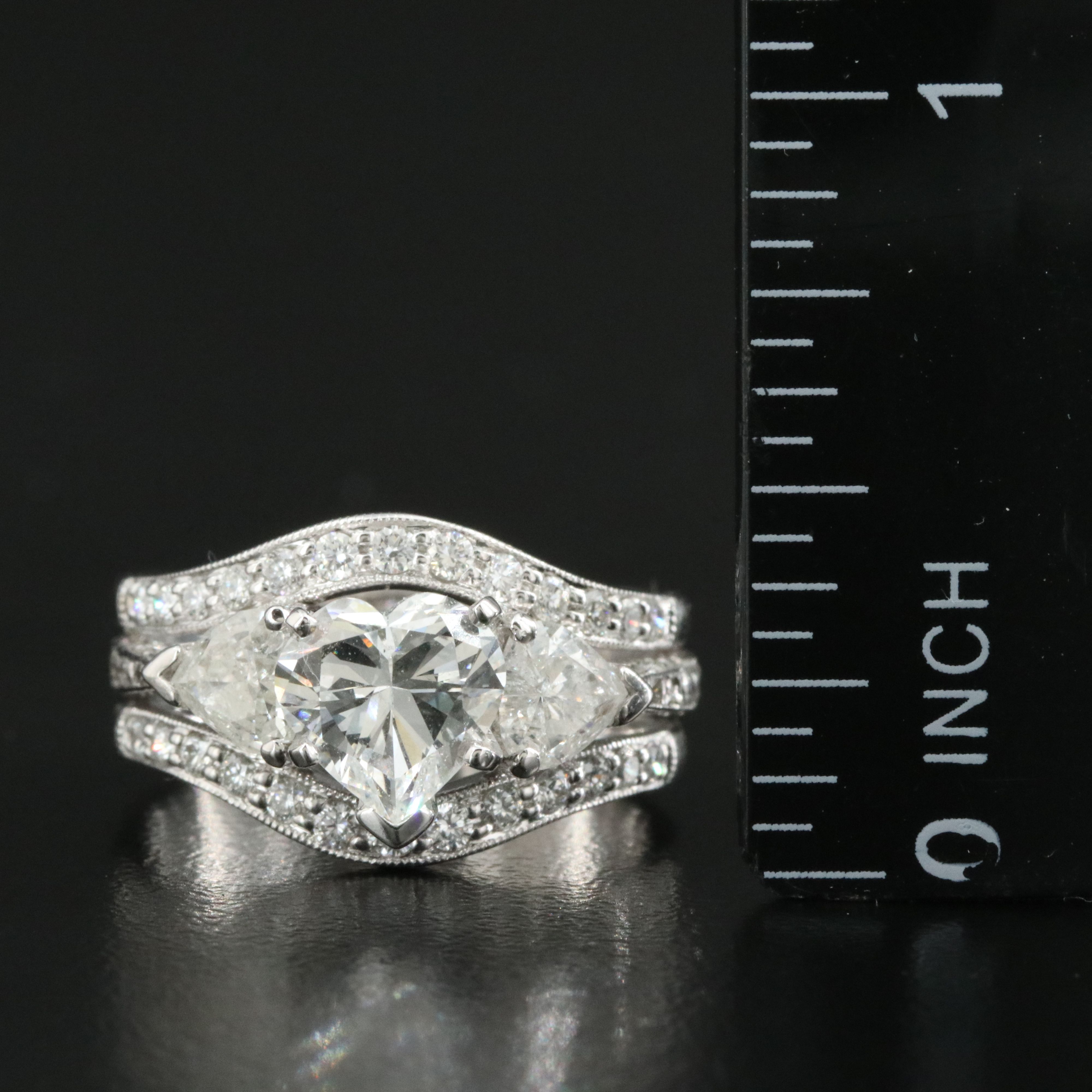 14K and 18K 3.21 CTW Diamond Ring with GIA Report