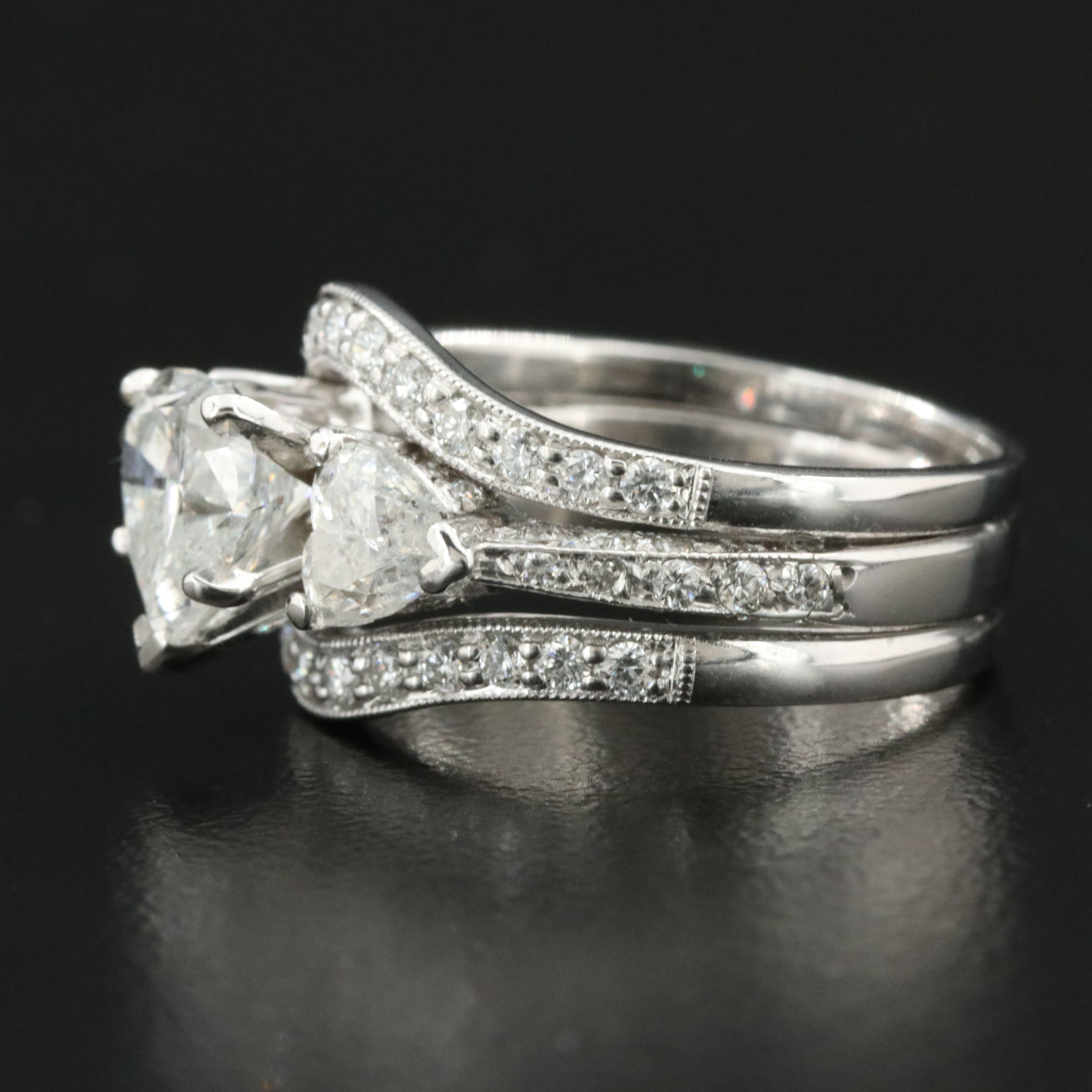 14K and 18K 3.21 CTW Diamond Ring with GIA Report