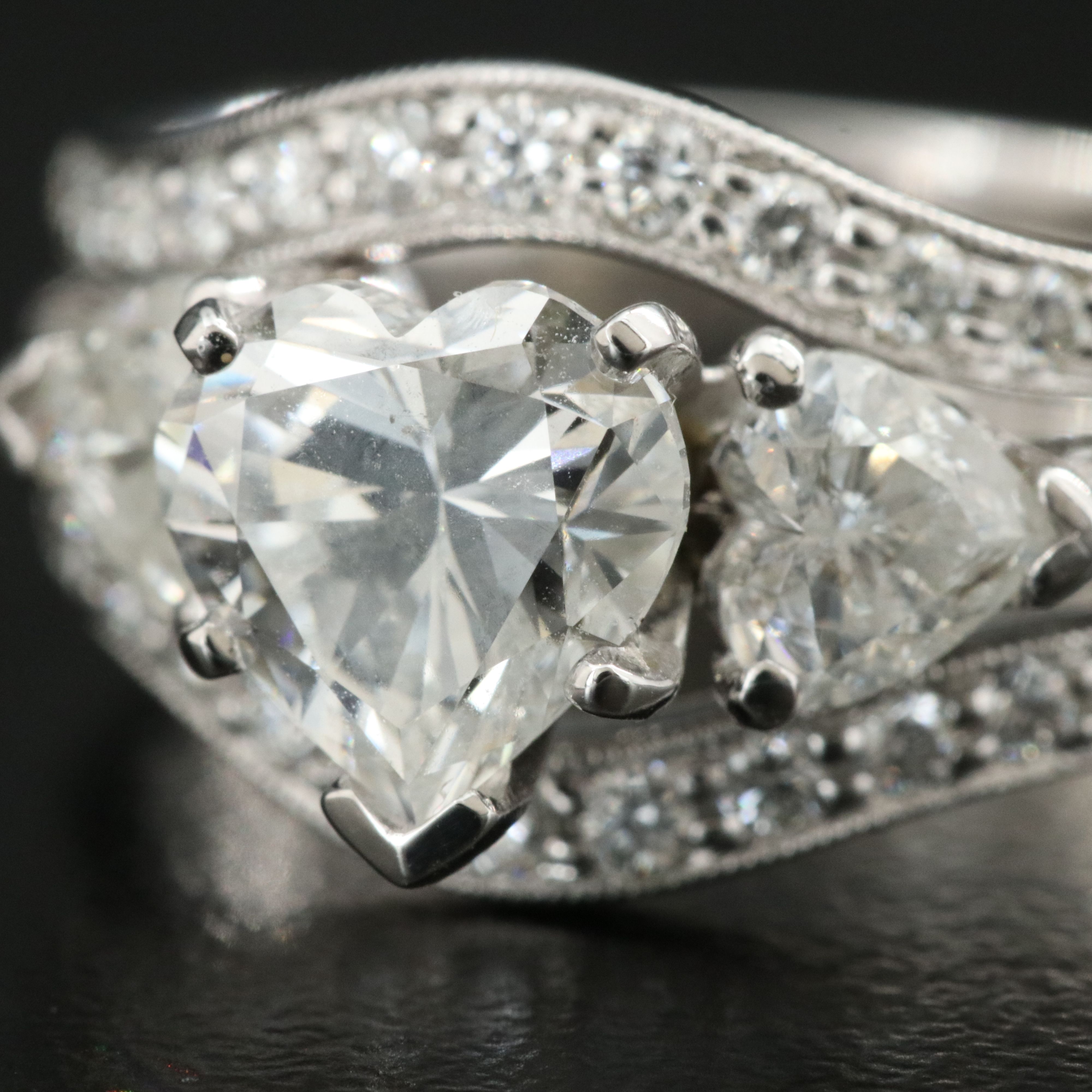 14K and 18K 3.21 CTW Diamond Ring with GIA Report