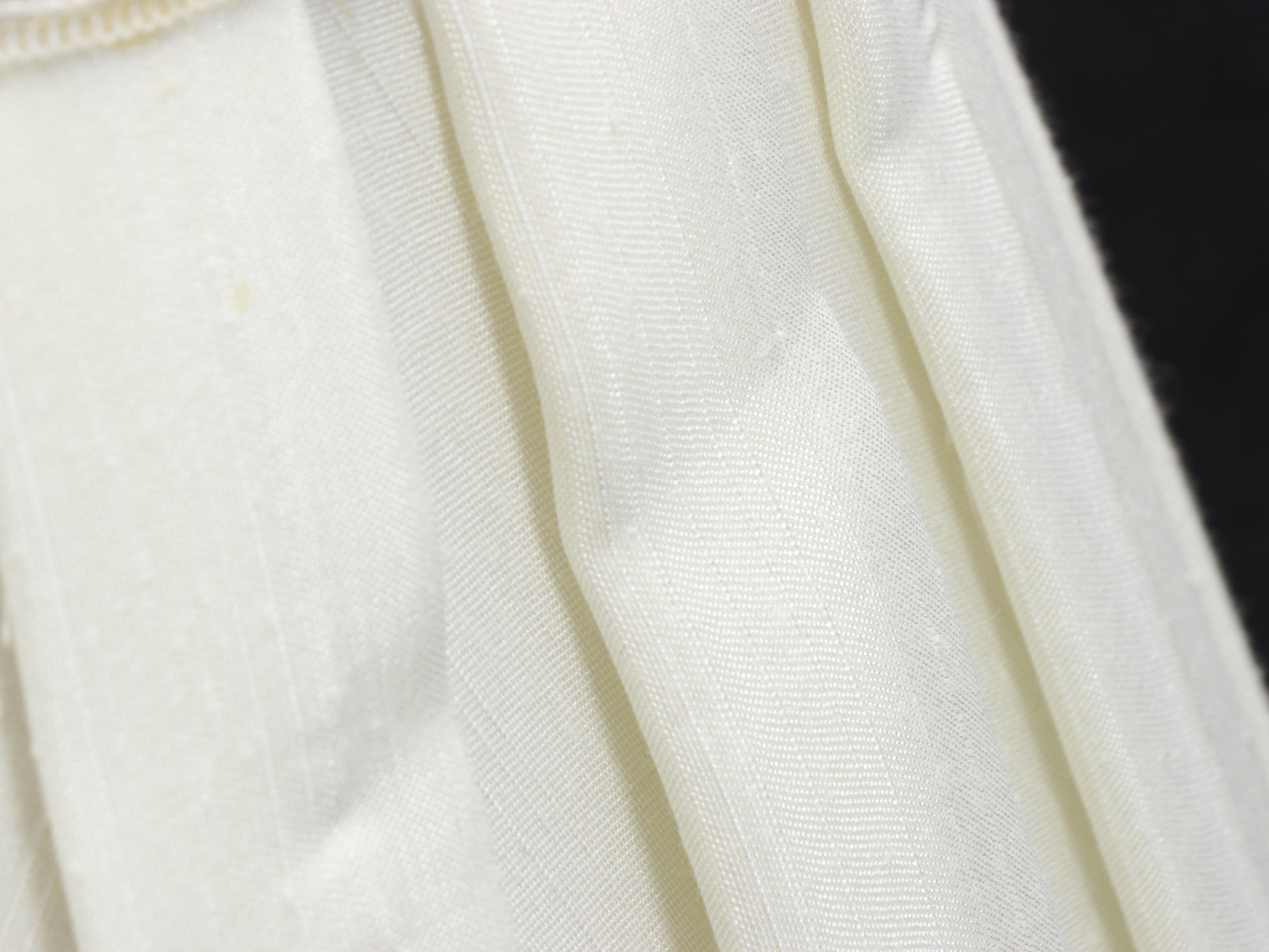 Chinese Porcelain Flower Motif Vase Table Lamp & Box Pleat Silk Shade