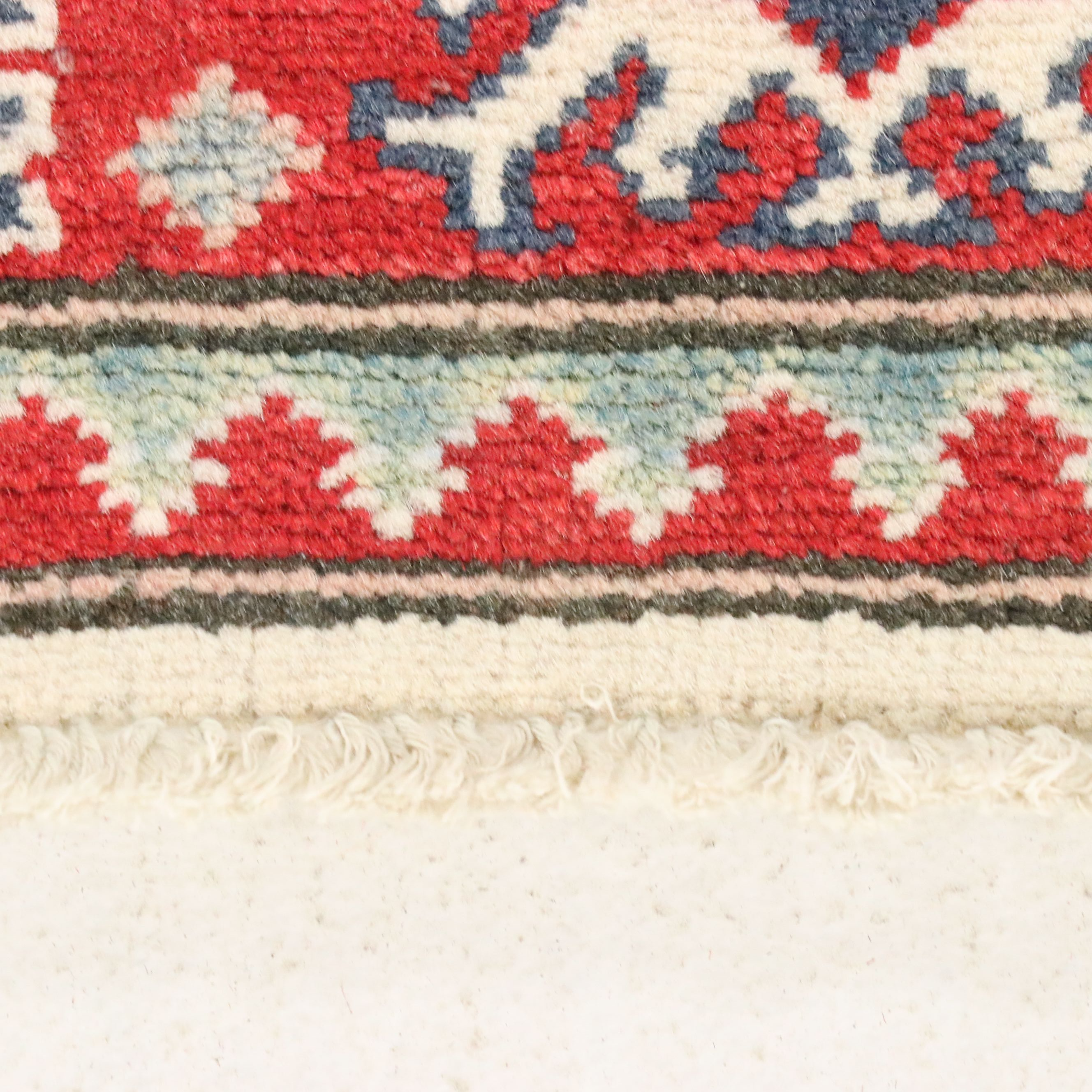 5' x 6'5 Hand-Knotted Pakistani Kazak Area Rug