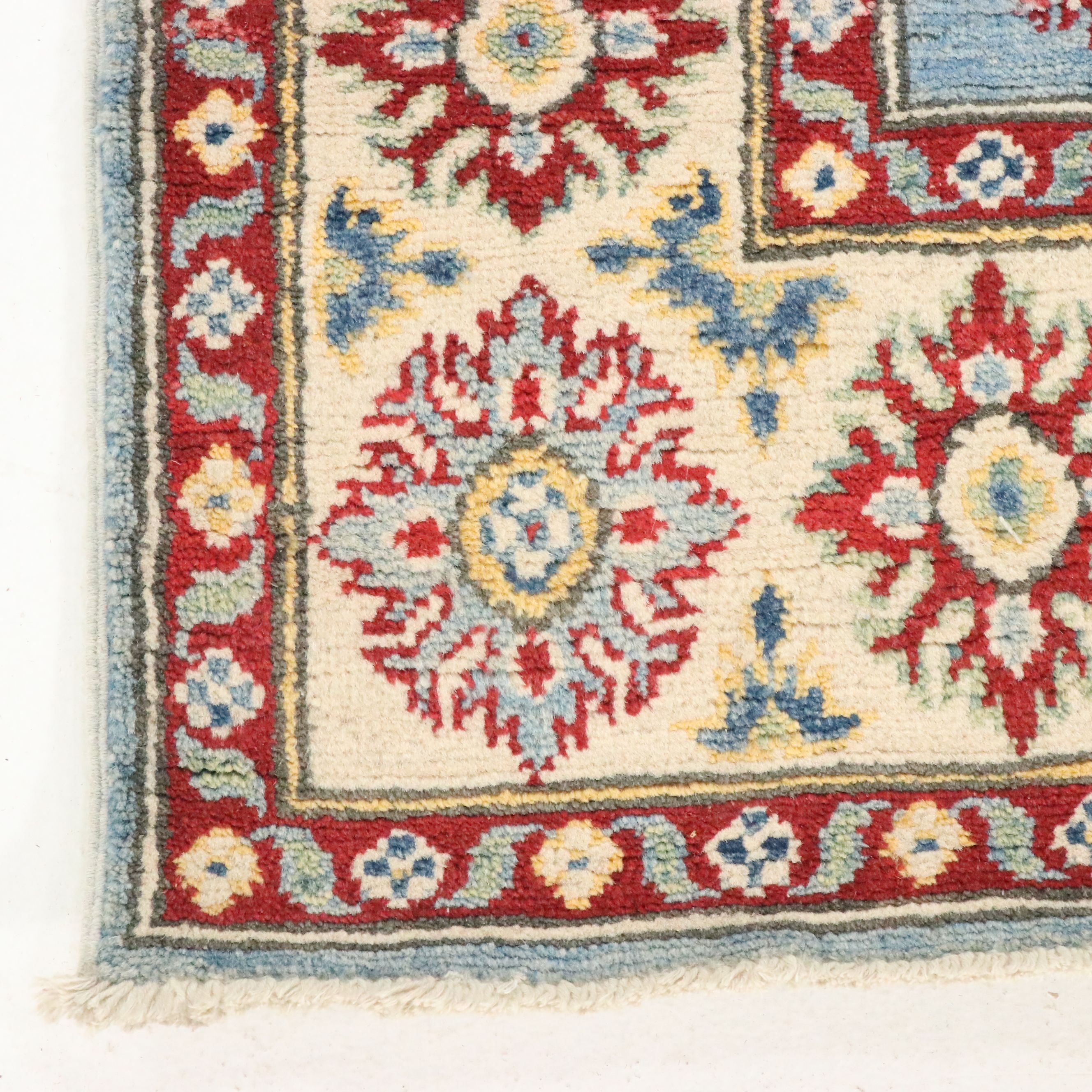 3'11 x 5'10 Hand-Knotted Pakistani Kazak Area Rug