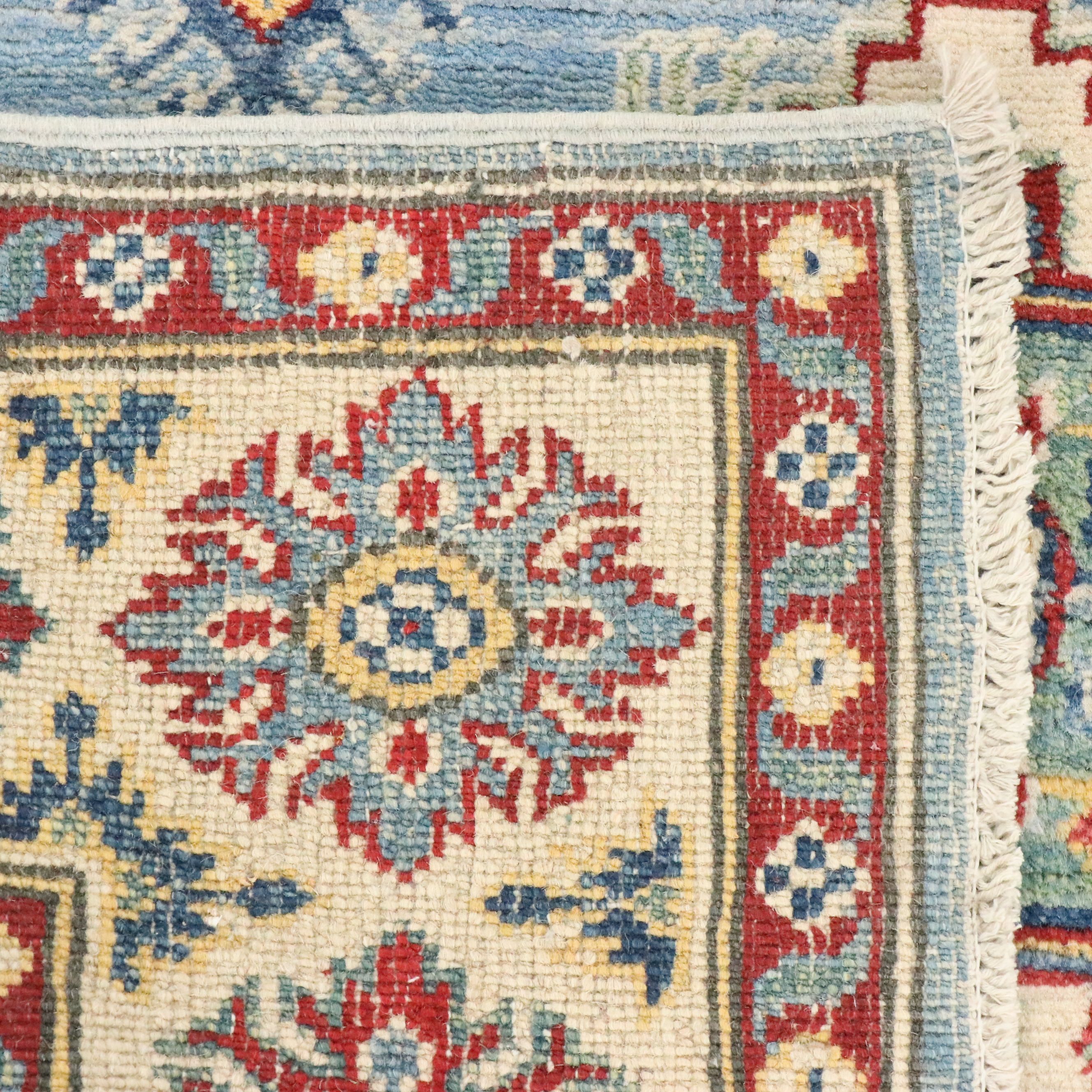 3'11 x 5'10 Hand-Knotted Pakistani Kazak Area Rug