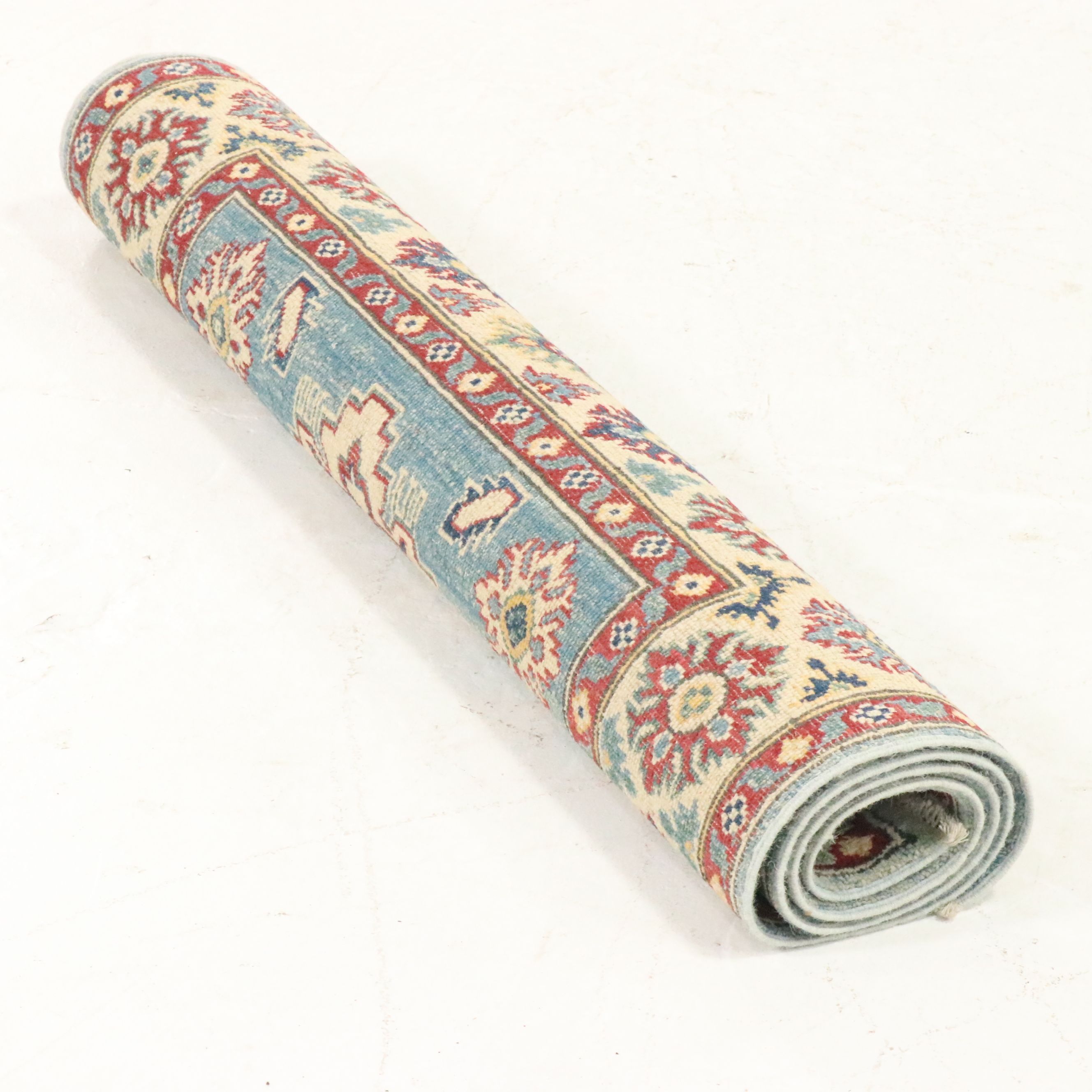 3'11 x 5'10 Hand-Knotted Pakistani Kazak Area Rug